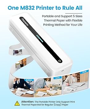 ★Pmo M832★ Amazon.com: Phomemo Portable Printers Wireless for Travel