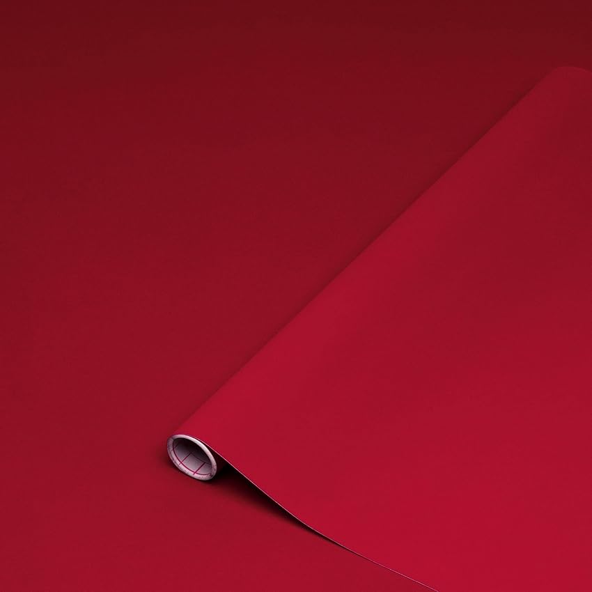 d-c-fix Pellicola Adesiva per mobili Rosso velluto PVC plastica vinile impermeabile decorativa per cucina, armadio, porta carta rivestimento 45 cm x 1 m