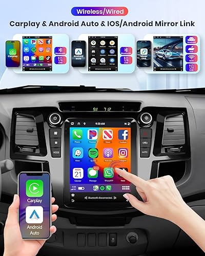 Miniatura 2 de Rimoody - Estéreo para automóvil con Android 2005-2014 con enlace de espejo, pantalla táctil Rimoody de 9.7 pulgadas, radio de coche con navegación