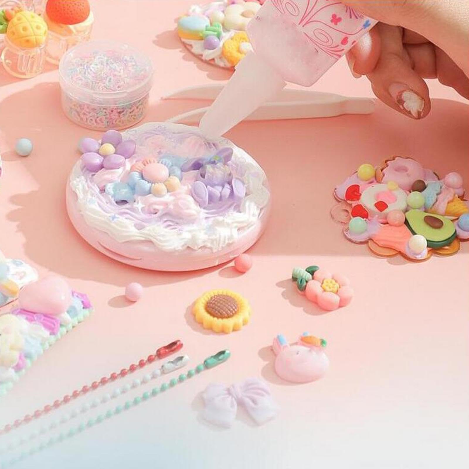 Set di Crema Modellabile per Accessori Capelli | modellabile, con scatola, accessori casuali, per hobby