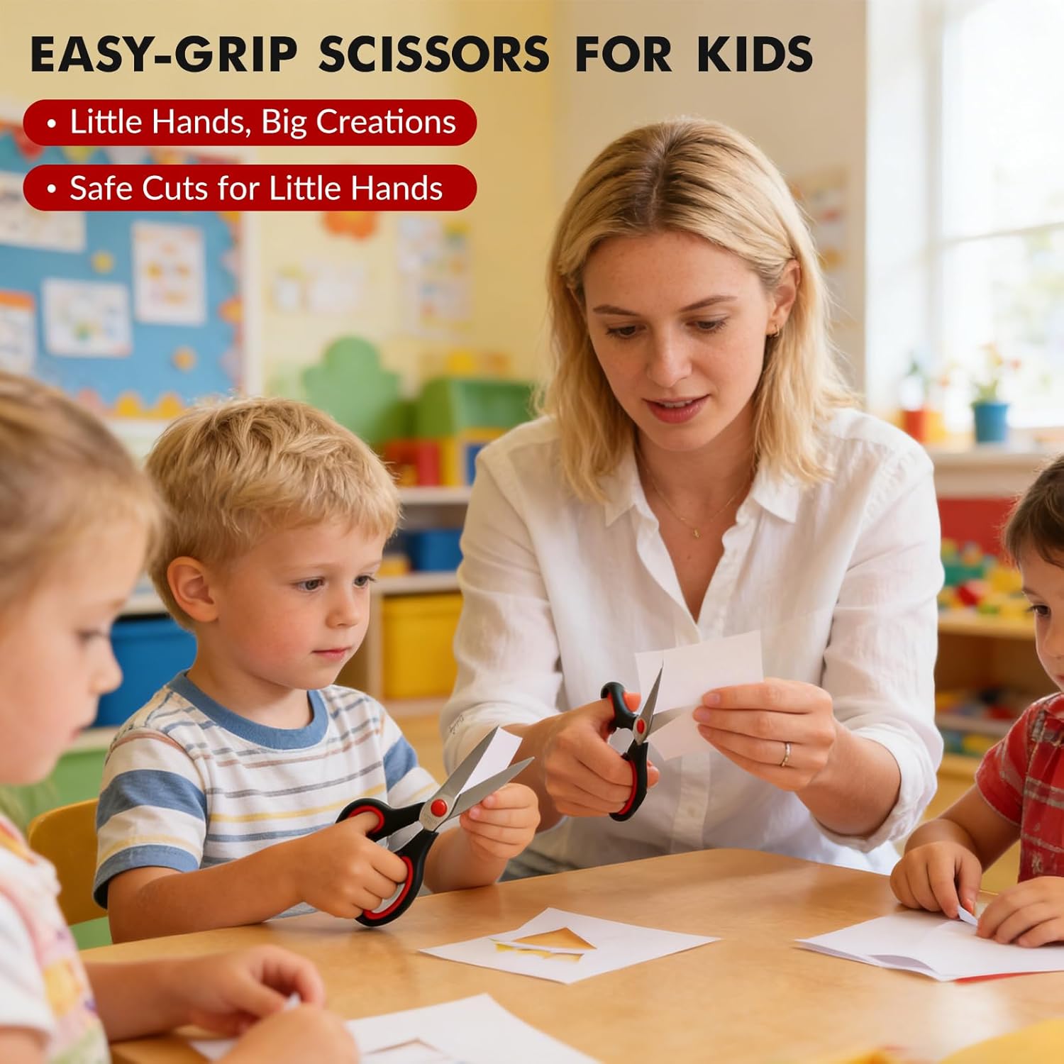 12-Pack 8 Inch Scissors Bulk,Sharp Stainless Steel Scissors with Comfort Grip Handle,Multipurpose Craft Sewing Fabric Scissors for Office Home School Supplies,Right/Left Hand Use