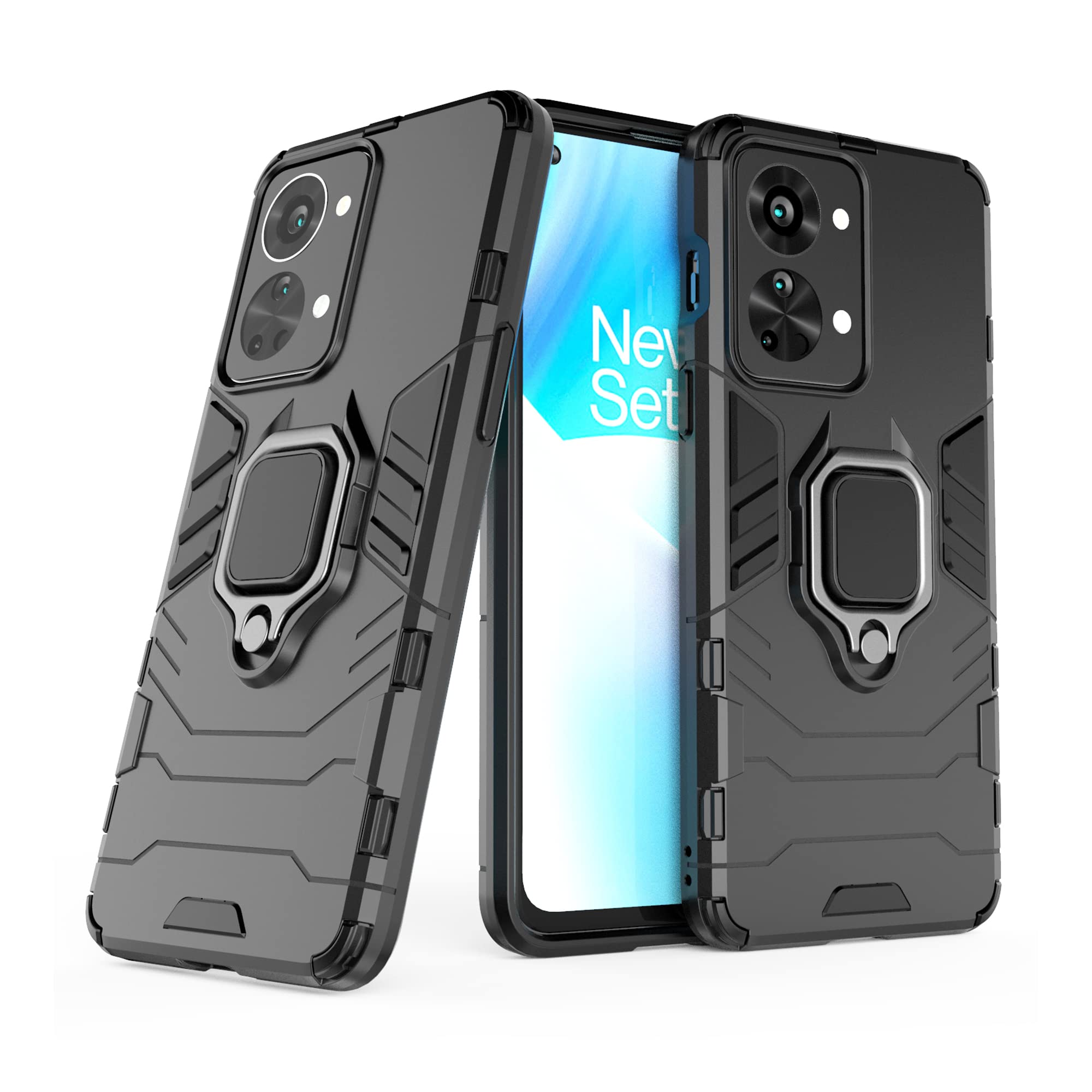 CEDO Rugged Oneplus Nord 2T (5G) Defender Case | Rotating Ring Holder & Kickstand in-Built | Military Grade Armor | Bumper Back Cover (Black) (B0B5N2Z45C) Amazon Price History, Amazon Price Tracker