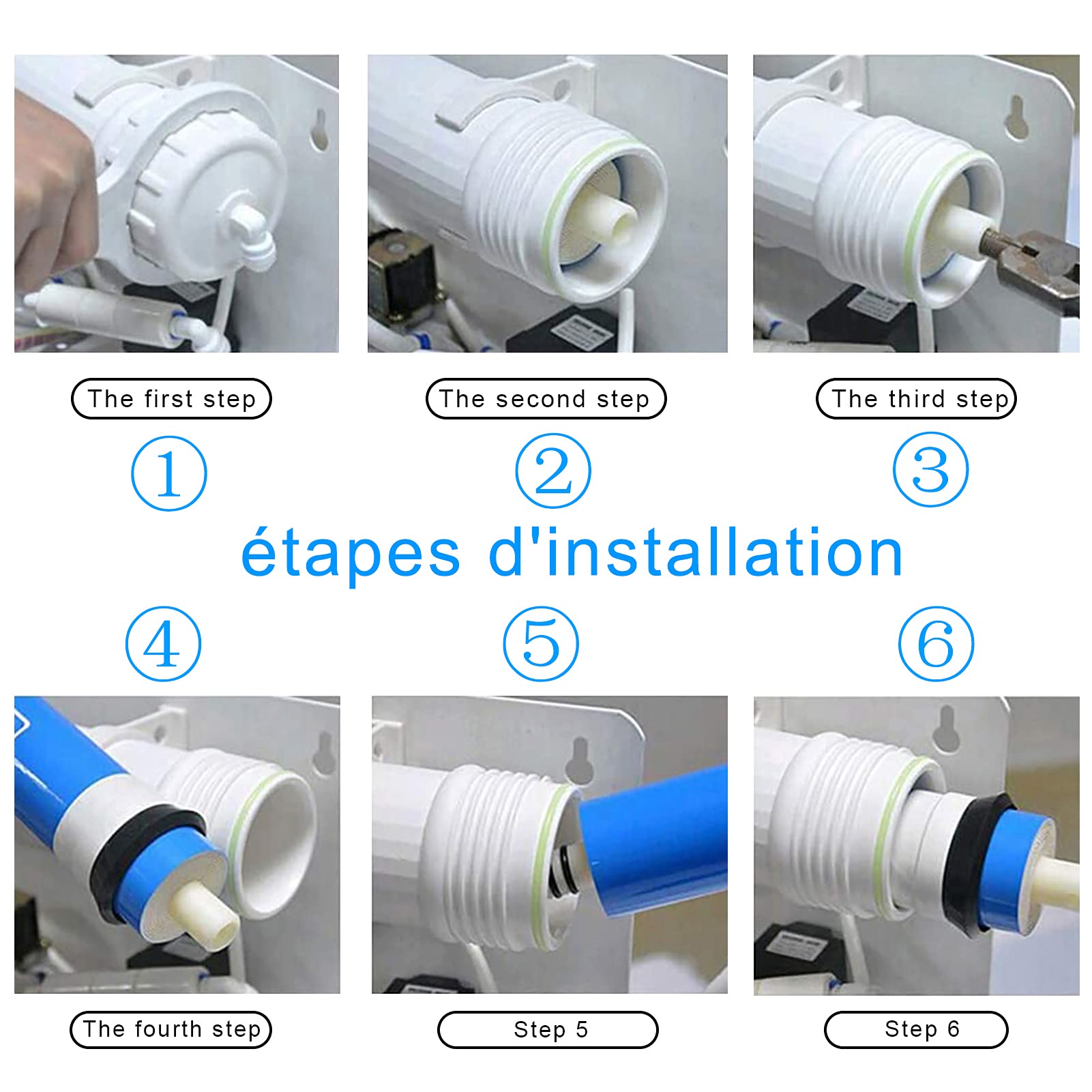 2812-200GPD RO Membrana Osmosis Inversa Residencial Filtro De Agua Cártrige Reemplazo Para Sistema De Filtración De Agua Potable De 5 Etapas