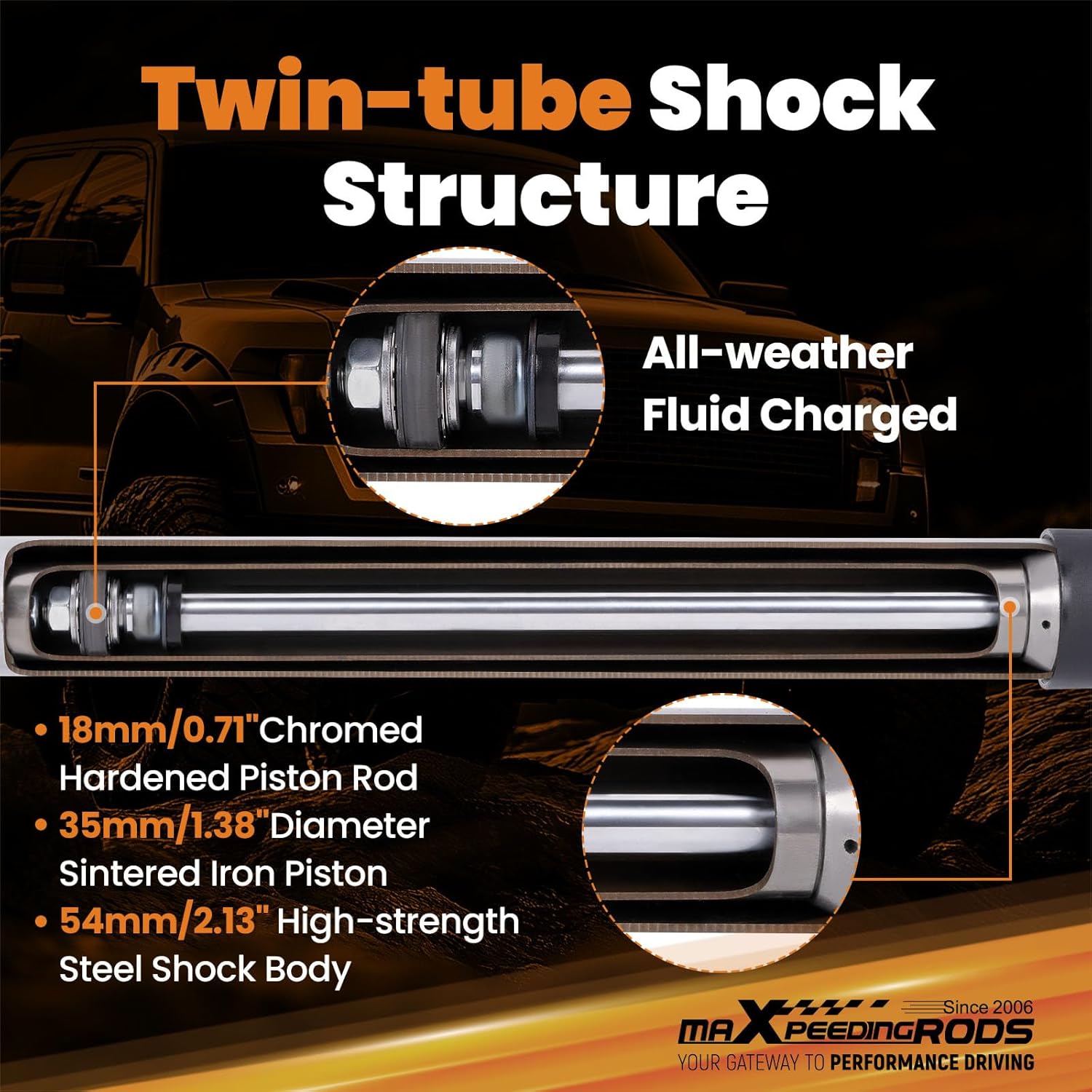 maXpeedingrods Dual Steering Stabilizer for Dodge Ram 1500 4WD 1994-1999, for 2" or More Suspension Lift, G1 Version