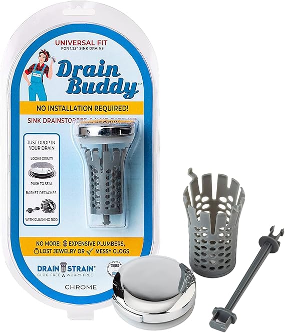 Drain Buddy No Installation Clog Preventing Bathroom Sink Stopper