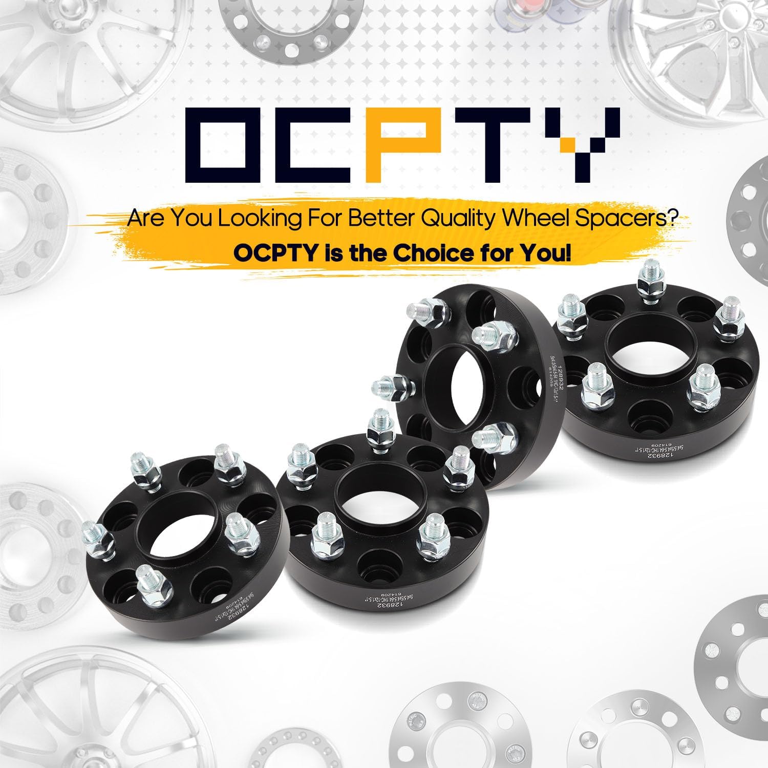OCPTY 4PCS 5x4.5 to 5x4.5 Wheel Spacers 1" Wheel Adapters 12x1.5 Studs 64.1mm Center fit for 2006-2021 for Honda Civic / 2006-2011 for Acura for CSX / 2013-2022 for Acura for ILX