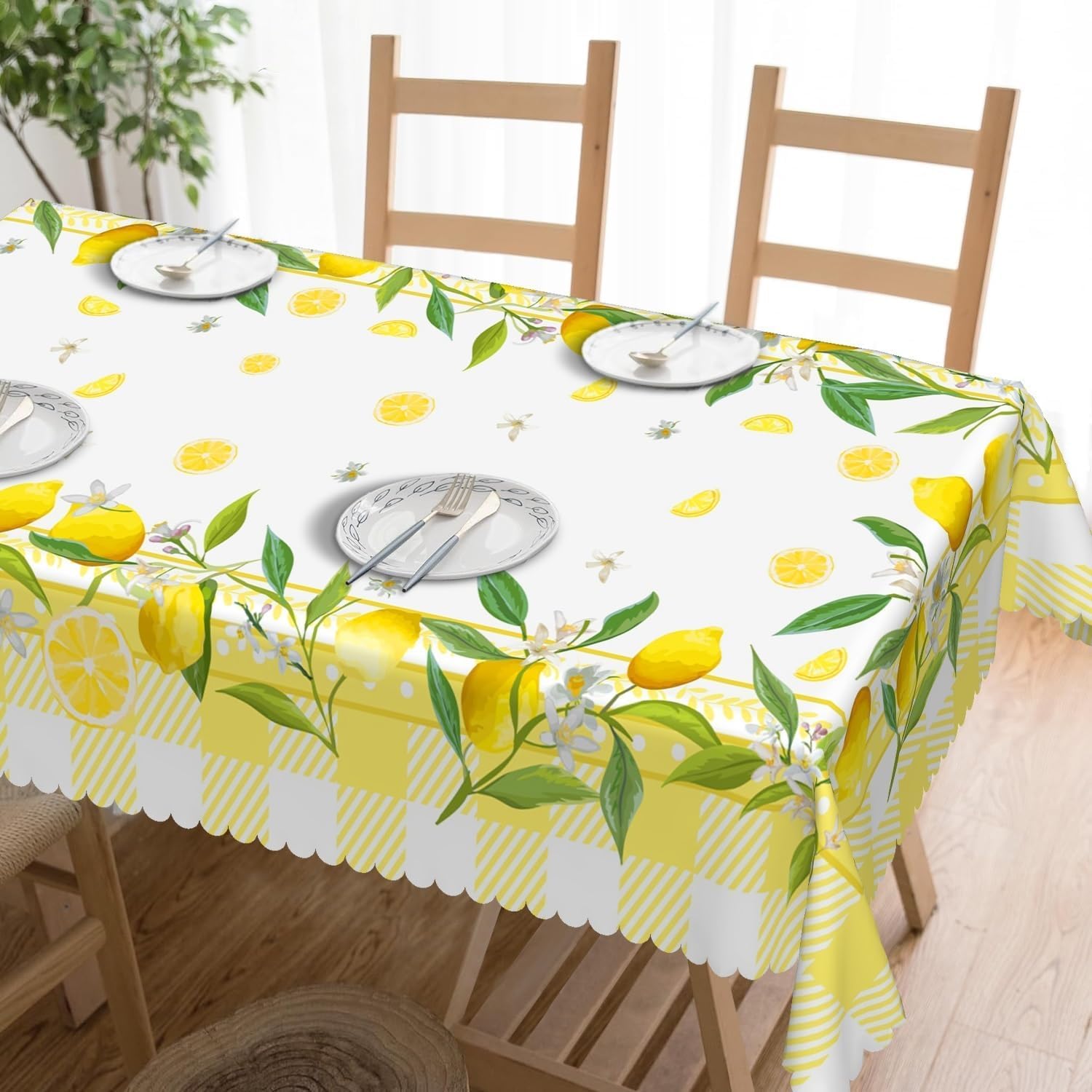 Nappe à motif citron pour pique-nique et décoration de table de fête
