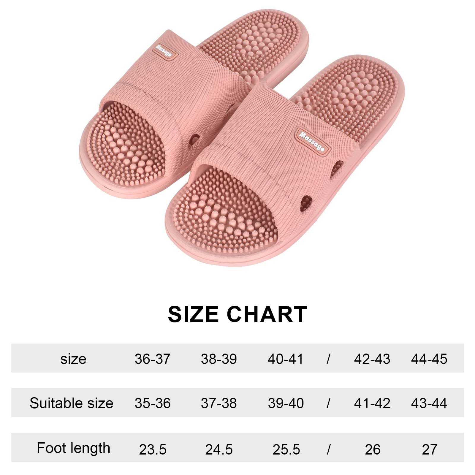 Zimoer Pantofole Per Agopressione, Massaggio Piedi Per Donna Uomo, Da Casa Doccia Sandali Sollievo Dolore Plantare Fascite Plantare (Rosa, 38)