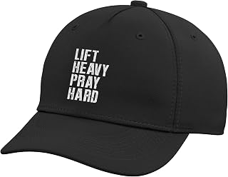 Lift Heavy Pray Hard Christian Faith Fitness Grunge Gym Adjustable Baseball Hat