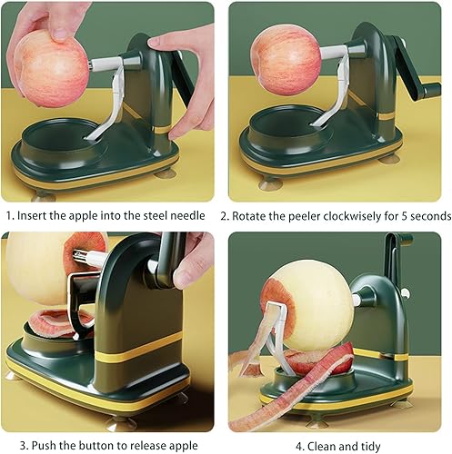 Miniatura 4 de Pelador de manzanas, descorazonador pelador de manzanas de magnesio fundidopatatas, pelador duradero de aleación de magnesio fundido a presión,