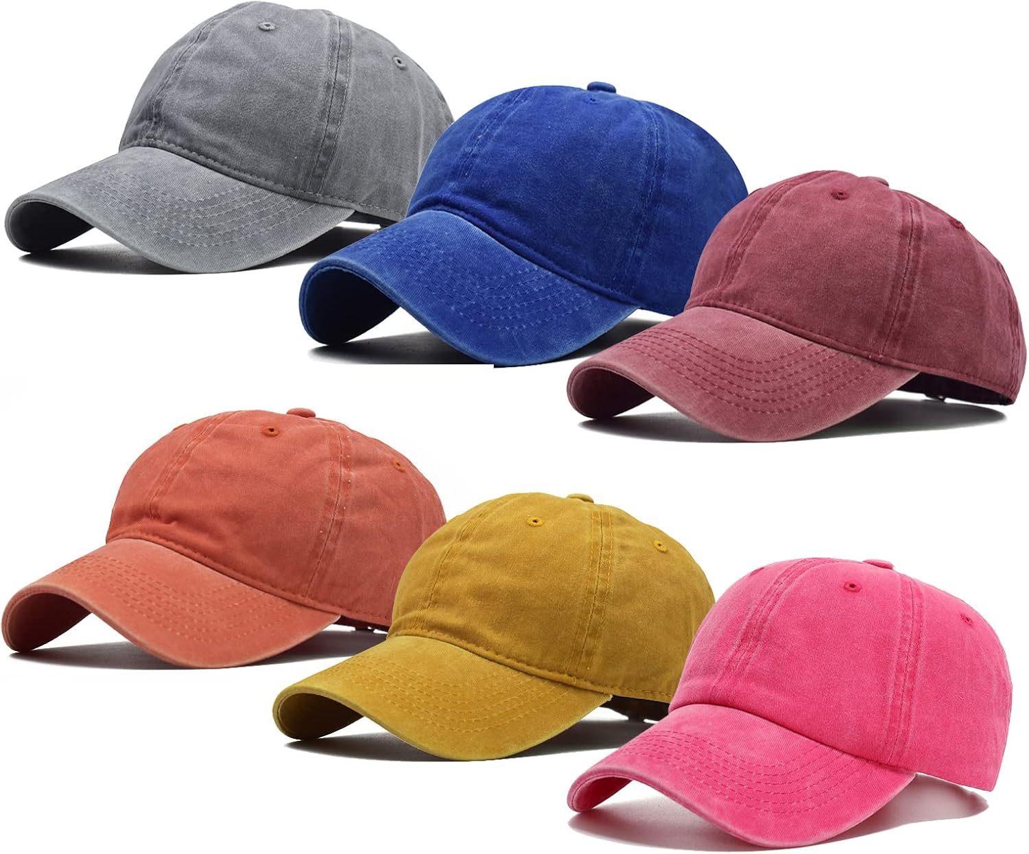 Ultrafun Unisex Vintage Baseball Cap Washed Distressed Plain Blank Baseball Hat Adjustable Dad Hat for Outdoor Sports