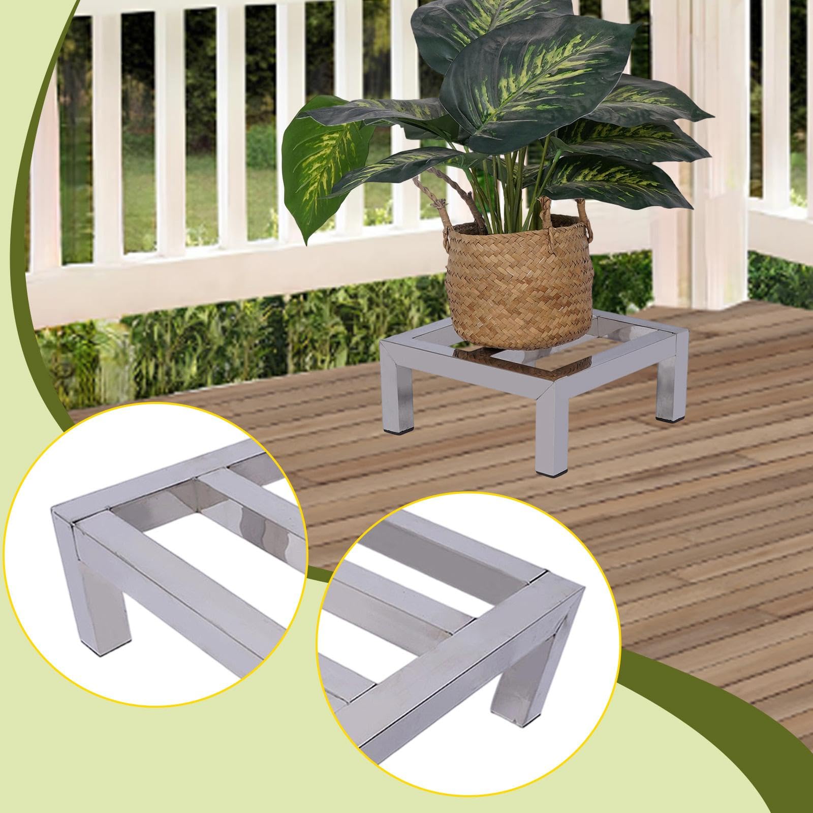 F Fityle Estantería de para Almacenamiento de Alimentos, Soporte Cuadrado para Flores para supermercados, almacenes, Tiendas, Balcones y garajes, 35cm