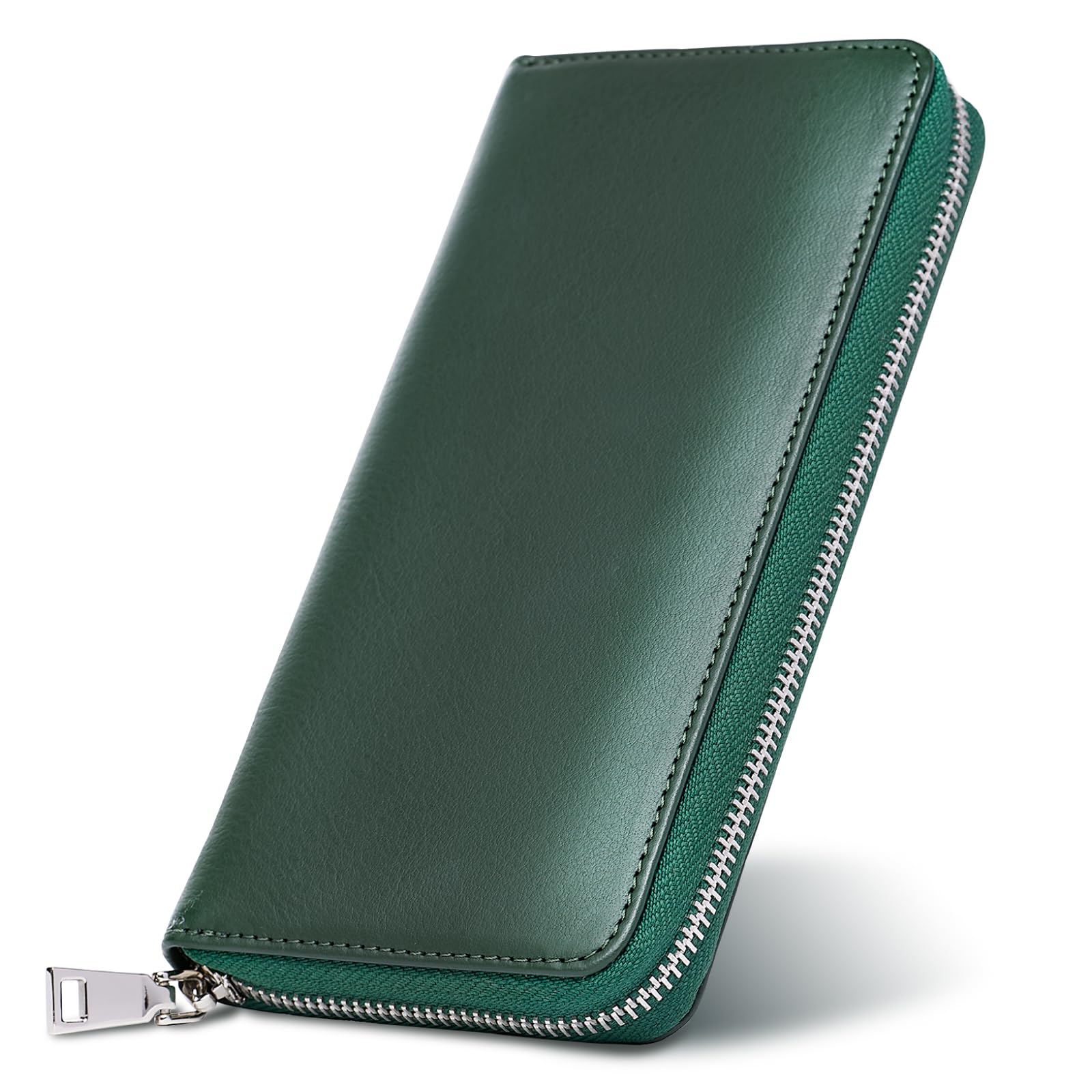 Tokyo Shimomachi Kobo Long Wallet Green Genuine Cowhide Leather Japan