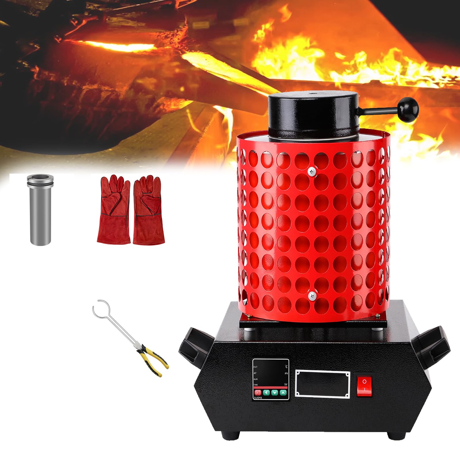 Four de fusion d'or automatique 1kg 2000W pour affinage de bijoux
