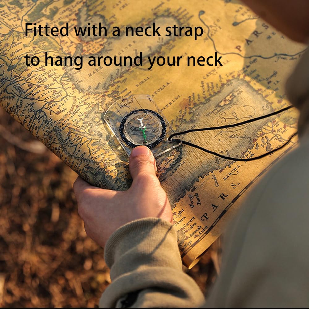 BOSOIRSOU 12pcs Orienteering Compass Set - Waterproof, Map Compass for Hiking, Backpacking, Camping, Kids, Travelling - Image 3