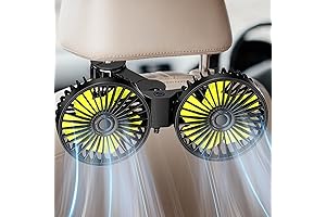 Dealswin Double Car Fan for Backseat Kids
