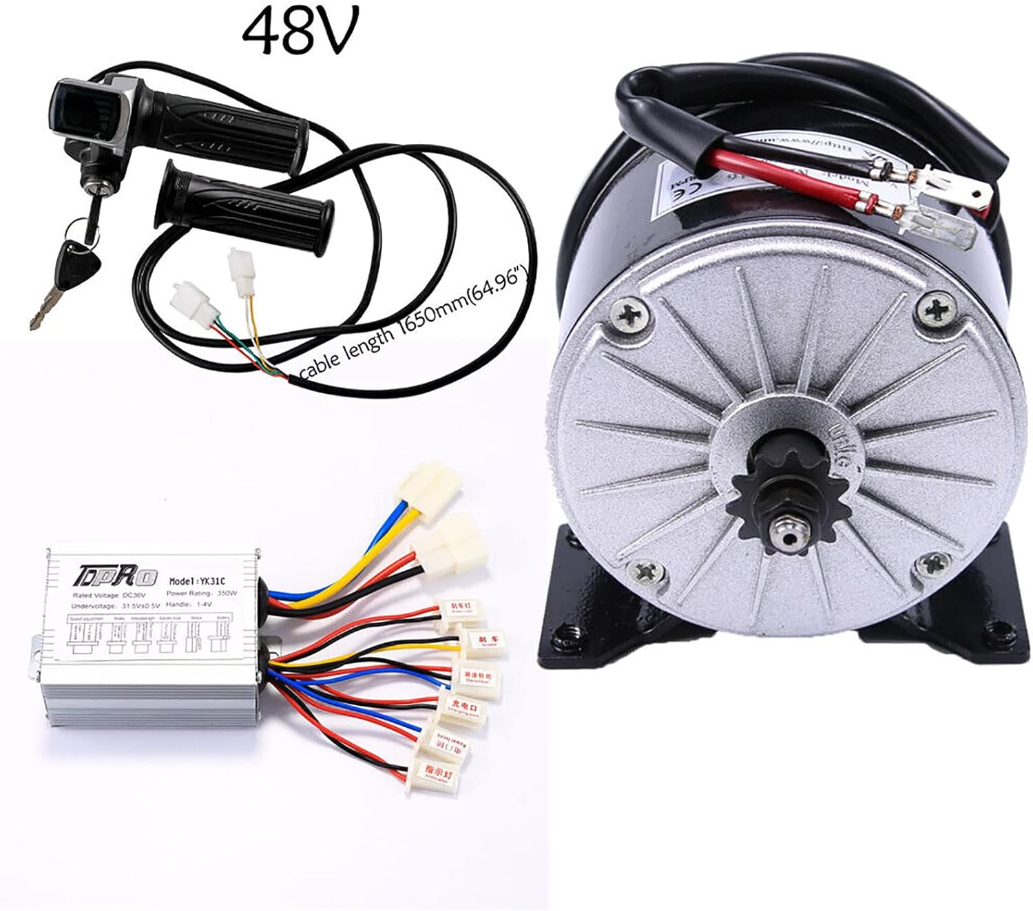 MY1016 36v 350w Electric Motor Brush Go-kart E-Bike ATV Quad