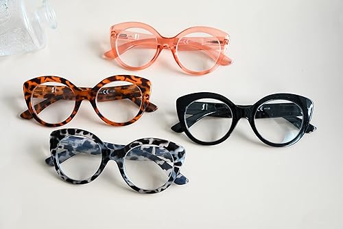 Miniatura 6 de Eyekepper Paquete de 4 lentes de lectura redondos para mujer con marco grande +1.50