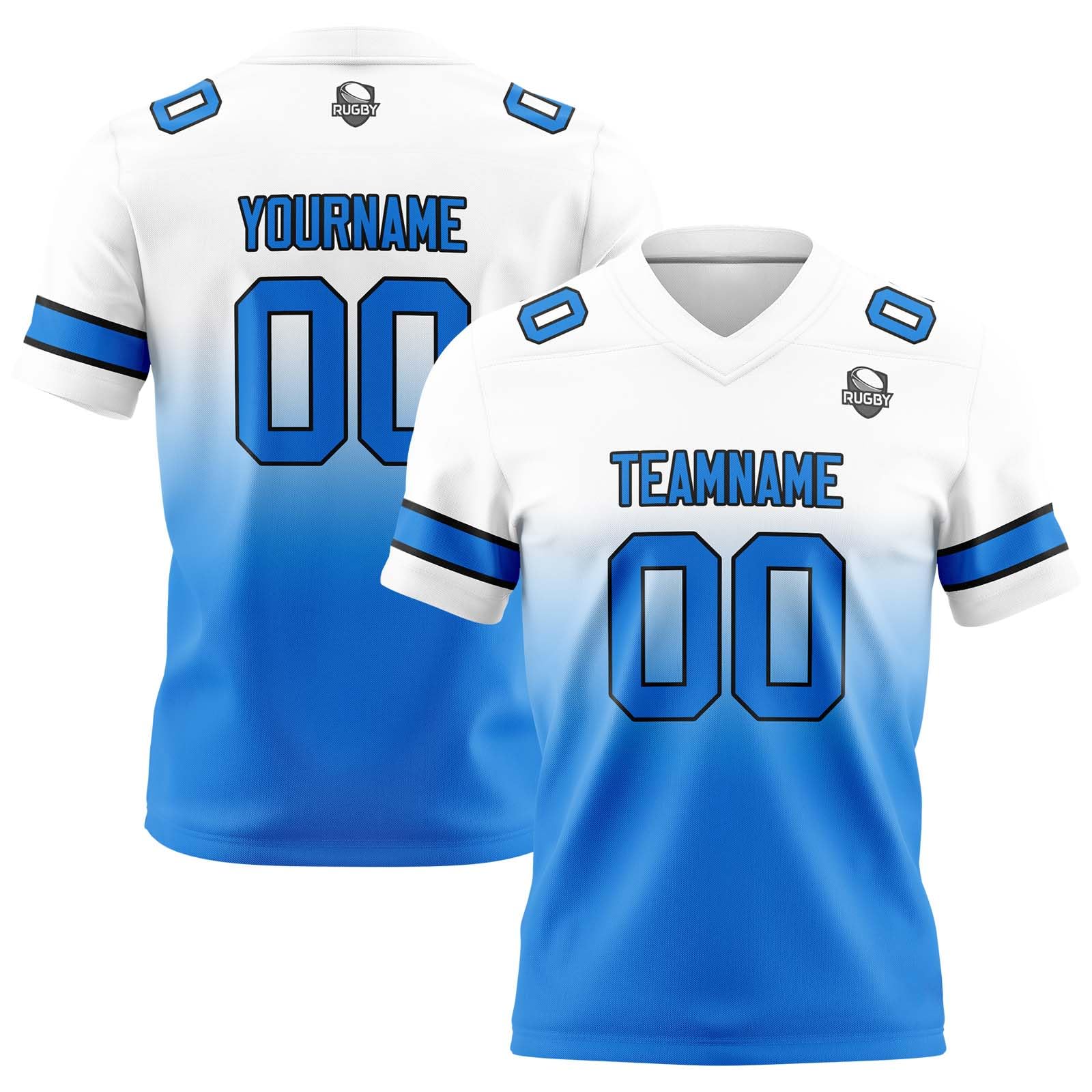 Custom Gradient Football Jerseys Personalized Name Number Logo for Adults Kids & Teams