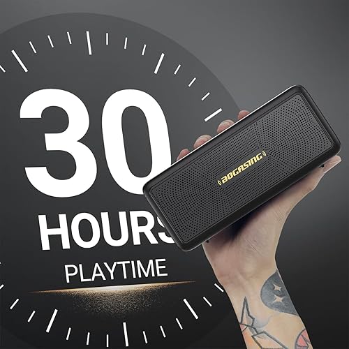 Miniatura 4 de BOGASING Altavoces Bluetooth, altavoz inalámbrico portátil M5 con sonido estéreo fuerte de 40 W y graves intensos, tiempo de reproducción de 30
