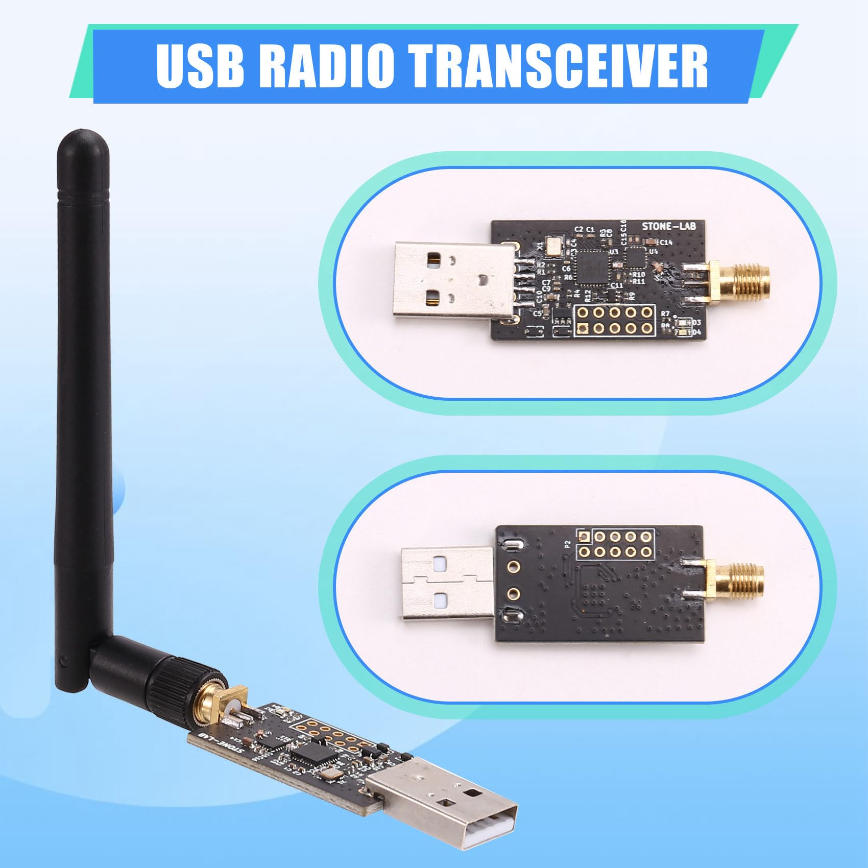 1 . Crazyradio PA - dalekiego zasięgu 2,4 GHz USB Radio Dongle z anteną oparte na NRF24LU1+ zasięg 1 km LOS