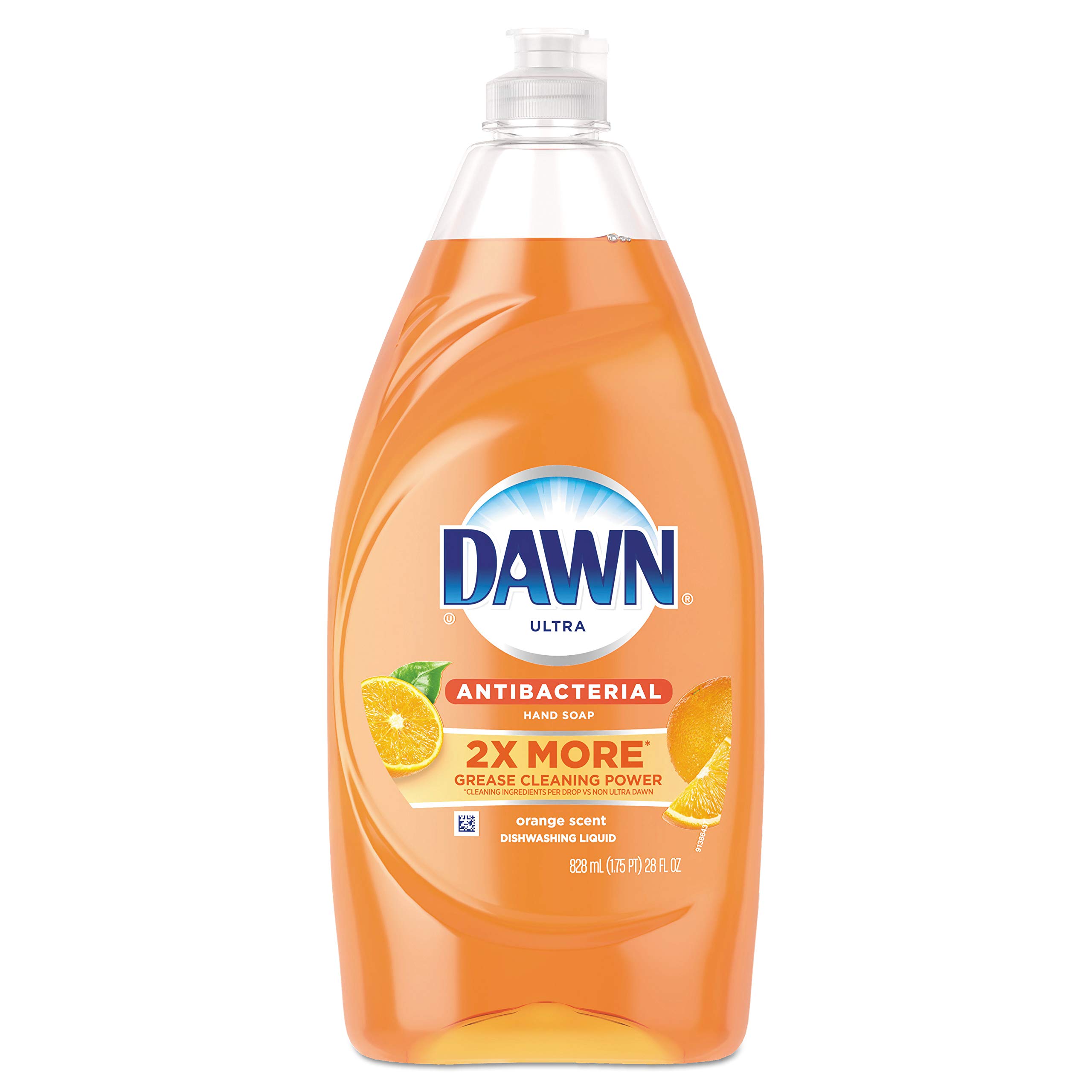 Dawn Ultra Antibacterial Hand Soap, Dishwashing Liquid Dish Soap Orange, 28 Fluid Ounce, Pack of 8