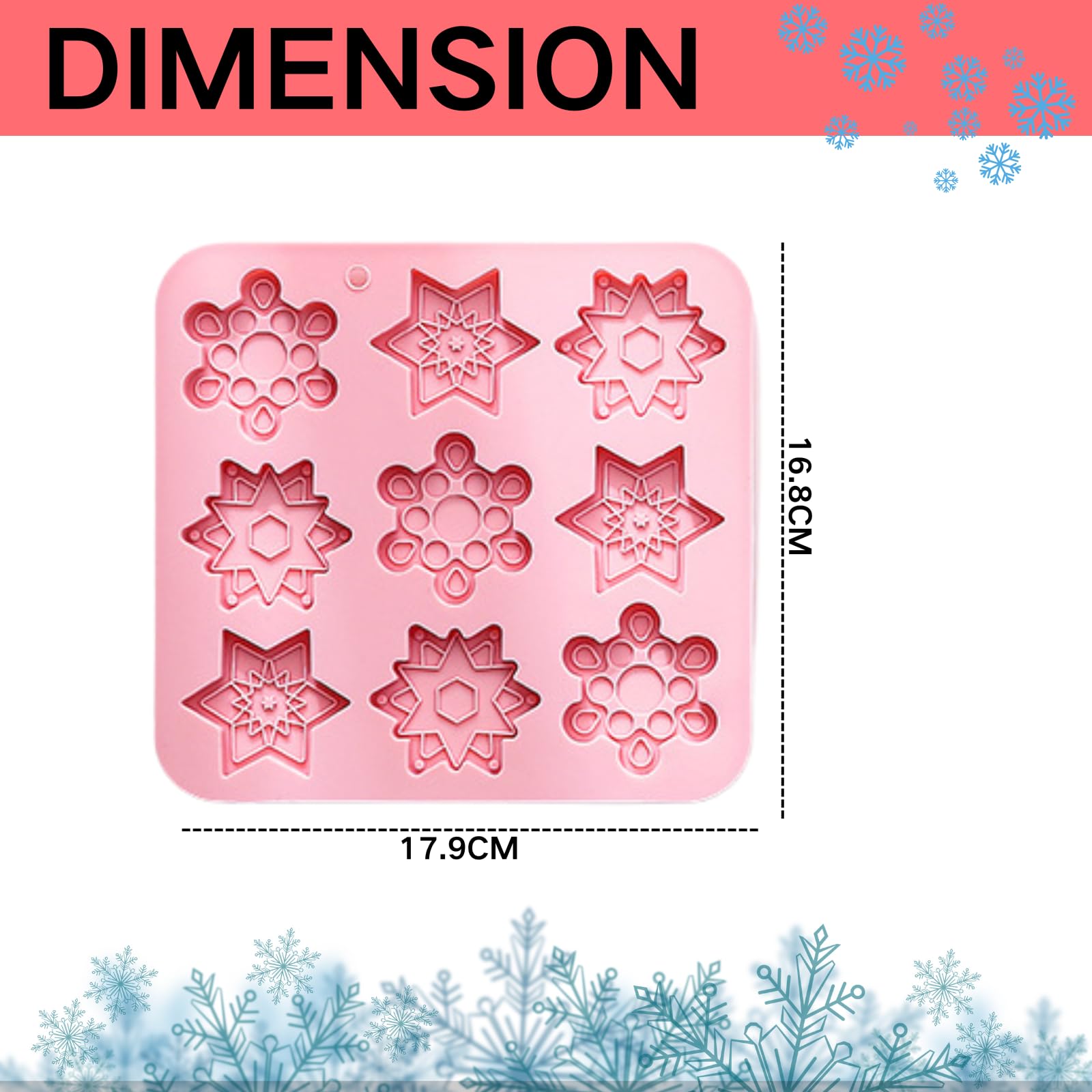 Orapink Kerst Siliconen Chocolade Mallen Sneeuwvlok en Waterdruppels Vorm Taart Chocolade Snoep Mallen voor Vakantie Bakken Orapink Kerst Siliconen Chocolade Mallen Sneeuwvlok en Waterdruppels Vorm Taart Chocolade Snoep Mallen voor Vakantie Bakken