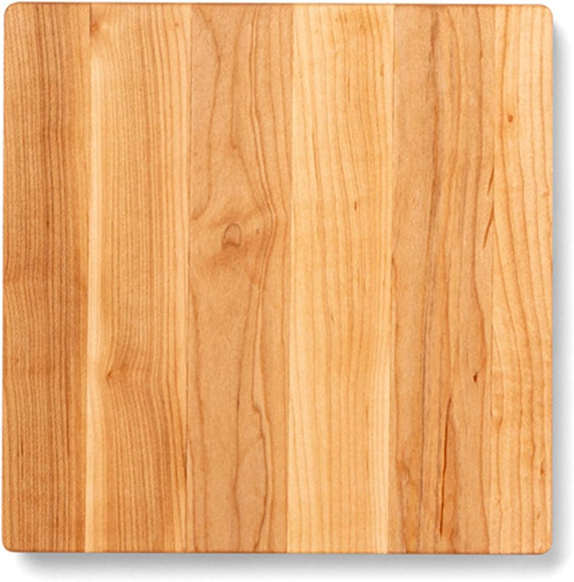 John Boos Chop-N-Slice Series Square Wooden Maple Cutting Board 10”x10” | – 1” Thick, 4-lb Reversible Butcher Block with Eased Corners & Edge-Grain – Made in the USA