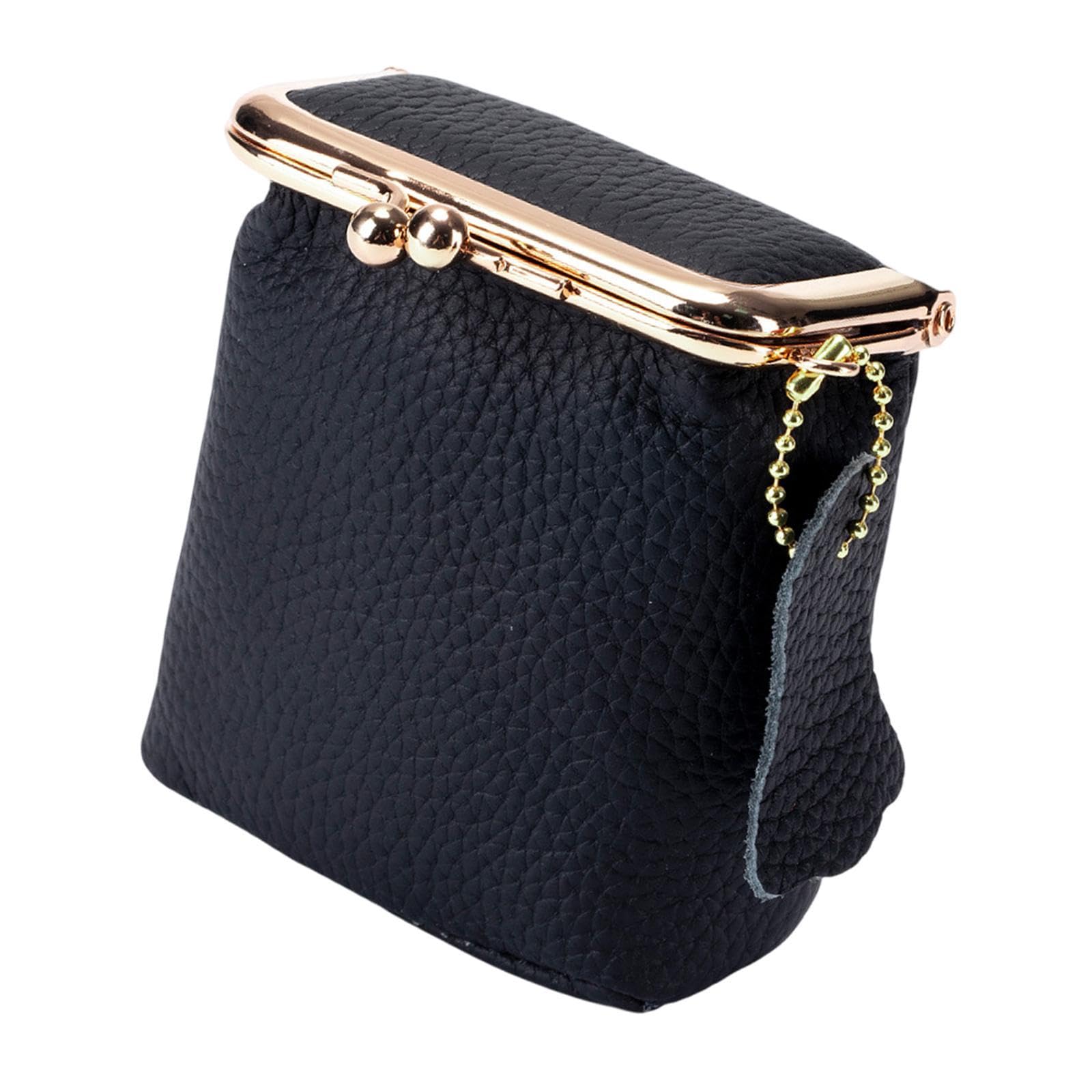 Mini Lipstick Bag Stable Practical Change Purse for Candy Credit Makeup Mirror Black-image-18