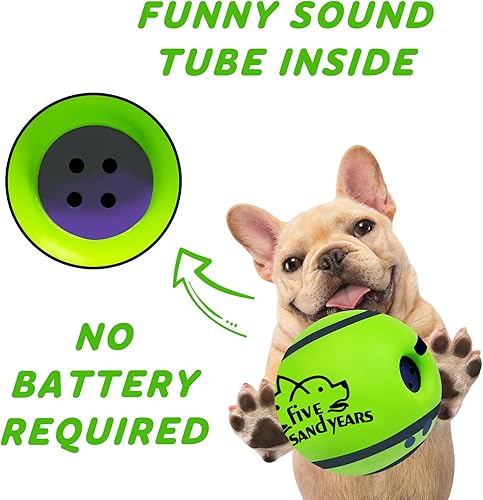 Miniatura 3 de Pelota de juguetes para perros pequeños (2.75 pulgadas de diámetro), pelota de juguetes interactiva para perros, pelota de juguetes chirriantes para