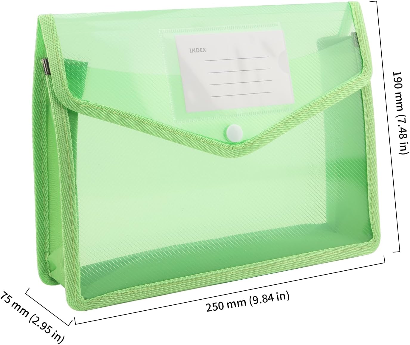 HOIGON 9 Packs A5 Plastic Expanding File Folder with Snap Closure, Waterproof 9 Assorted Color Plastic File Wallet Document Folder, A5 Plastic Wallet Folder Envelope for School Home Office