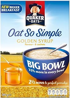 Quaker Oat So Simple Big Bowl Golden Syrup (8 per pack - 397g)