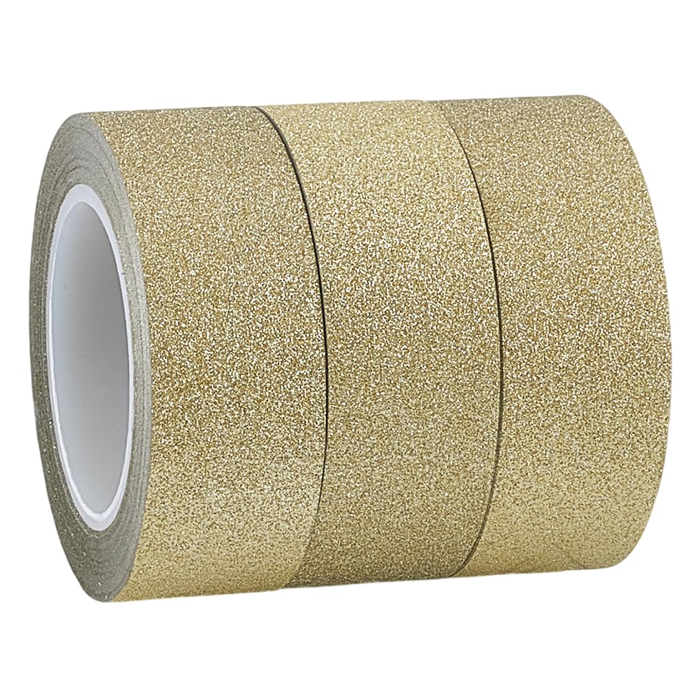 Set 6 Rotoli Nastro Adesivo Washi Metallico Oro, Argento, Rosa - Larghezza 15 Mm X 5 Metri Per Scrapbooking, Diari E Confezioni Regalo Fai Da Te