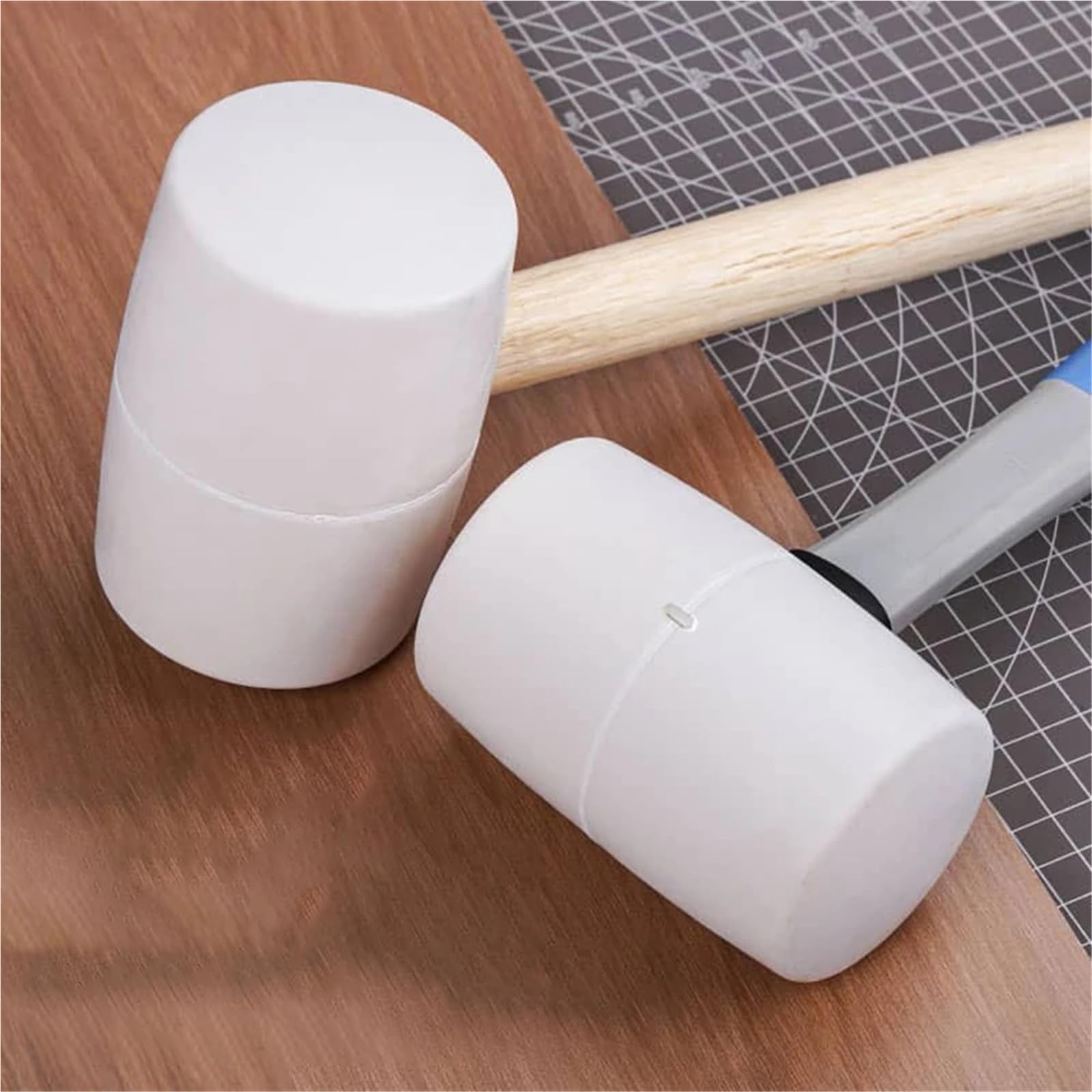 Martillo Goma Martillo de goma 34 * 11 * 7cm | Mazo ergonómico con mango de madera perfecto for la renovación del hogar