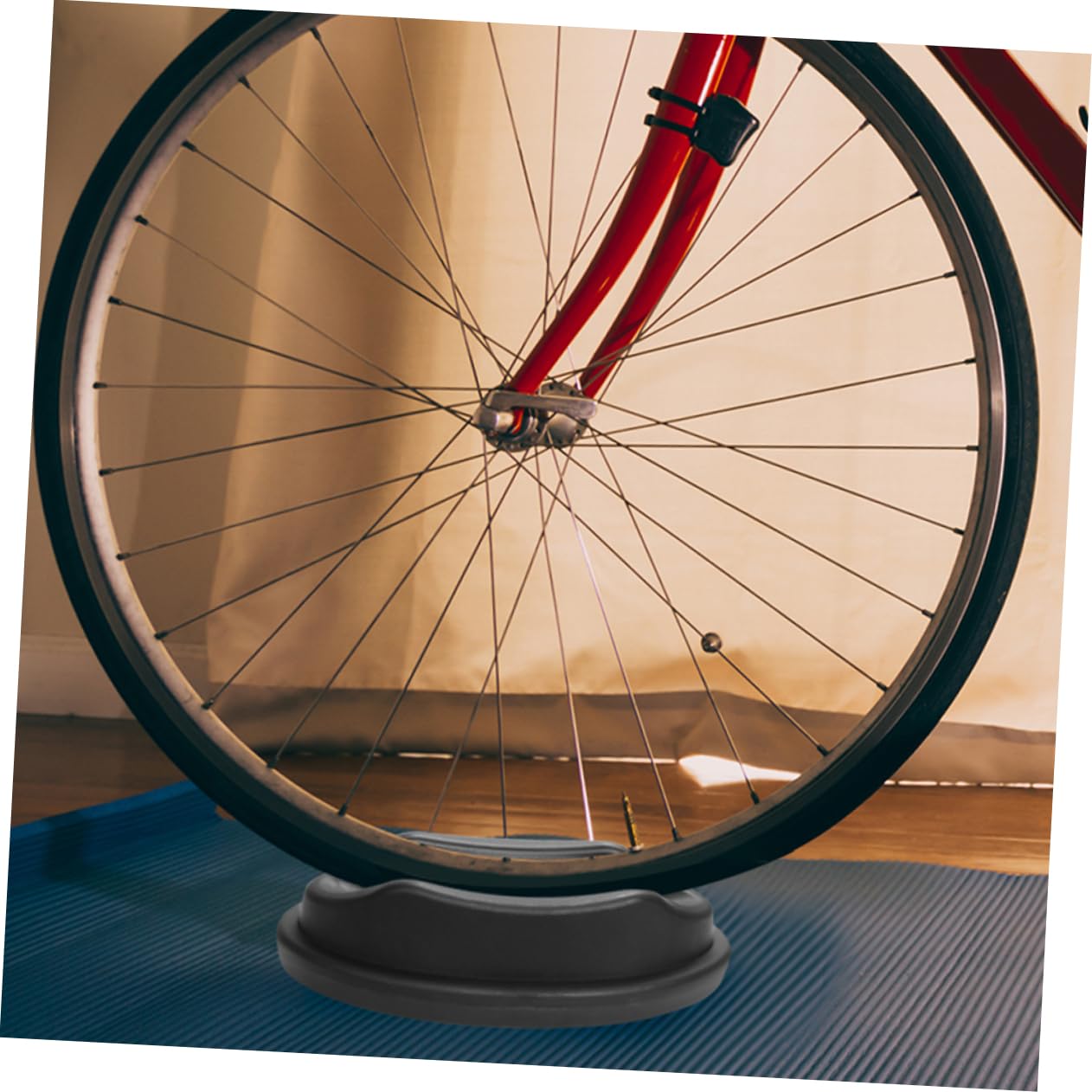 SUPVOX 4piezas Esterilla para Rueda Delantera Soporte Entrenador Ciclismo Estabilizador Bicicleta Entrenamiento Casa Soporte Bicicleta Estática Montaje Interior