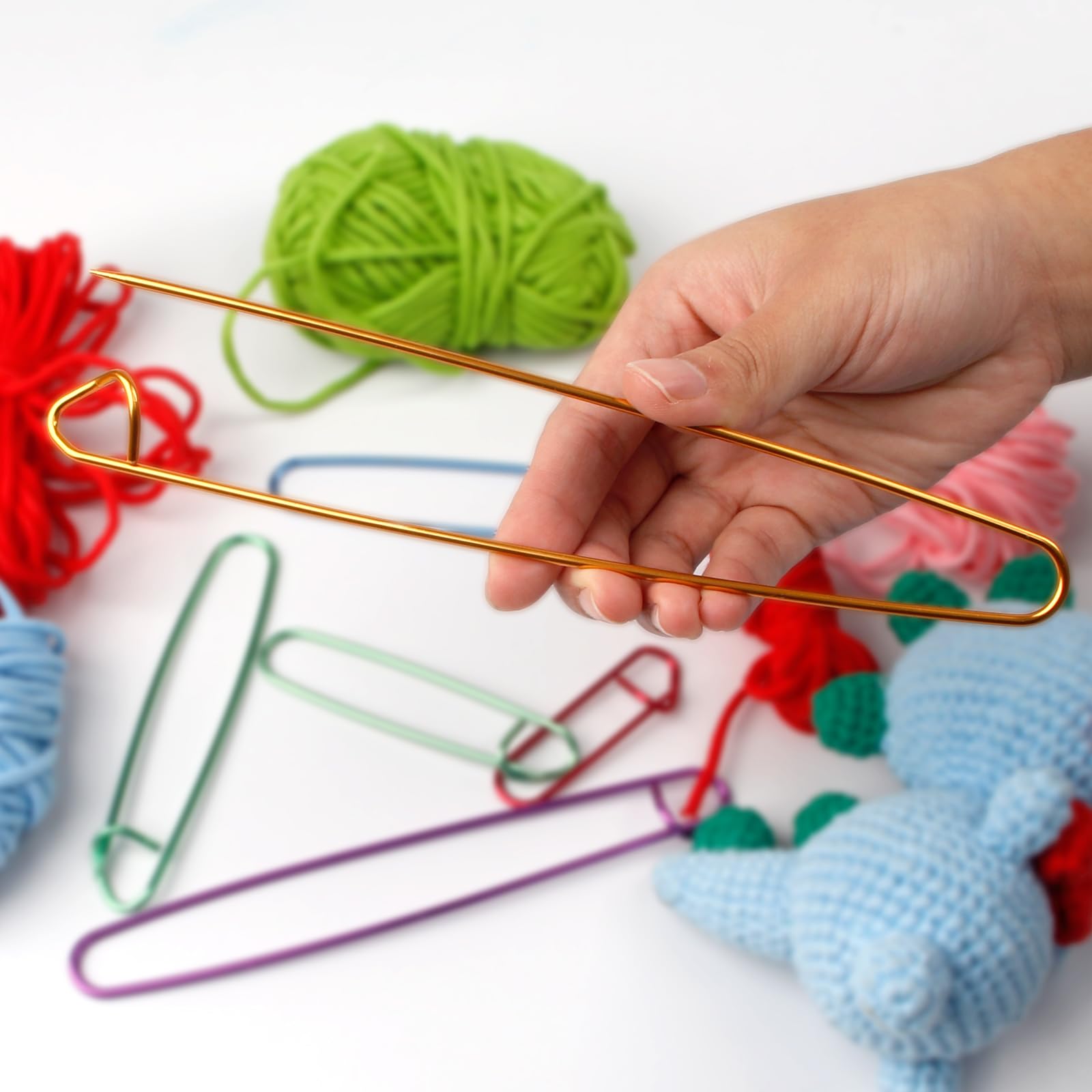 TIESOME 12 Stück Stricken Maschenhalter Set, 6 Größen