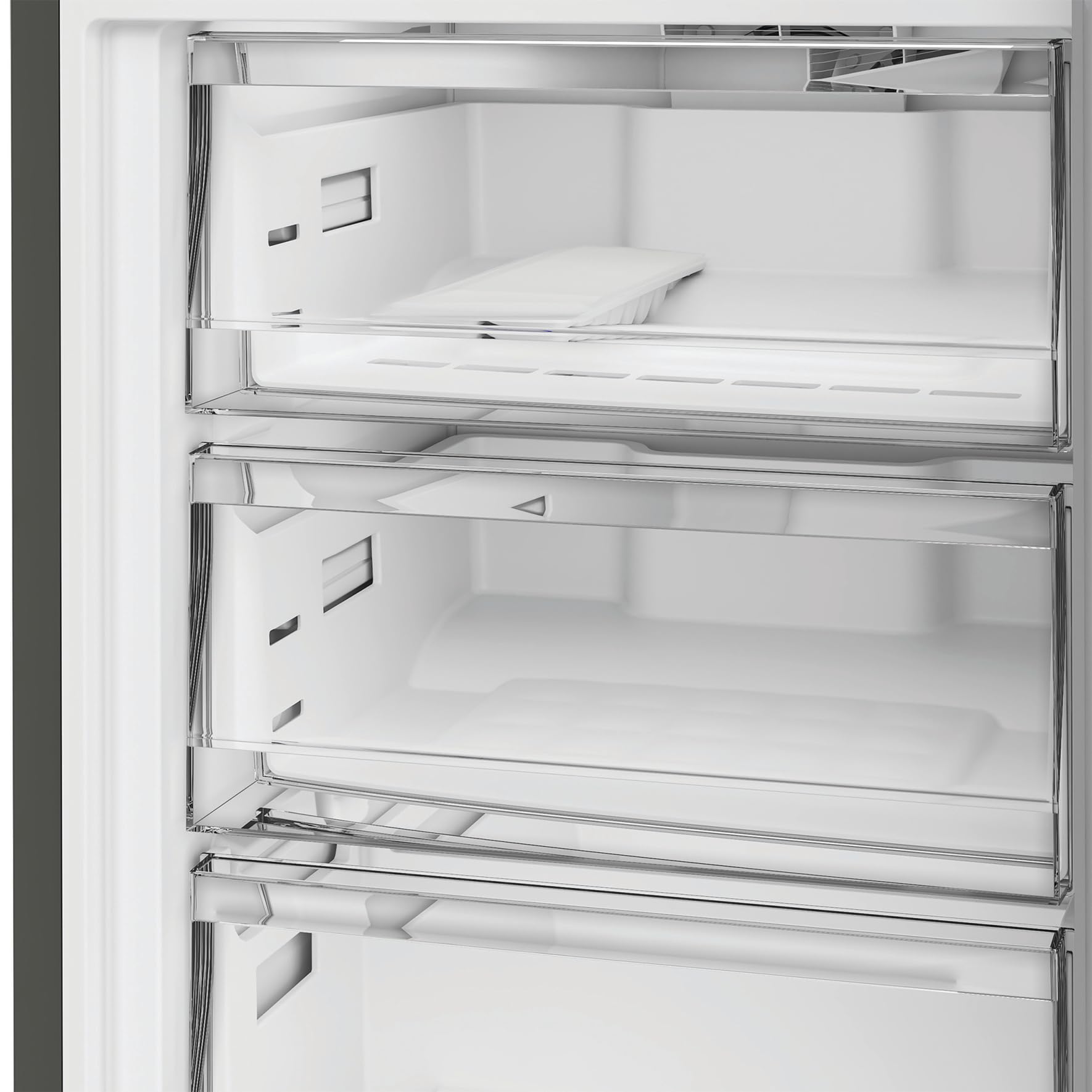 Bauknecht KDNF 203C IN Kühl-Gefrierkombination freistehend, 415 l, Dual Cool Total NoFrost, FreshShield, SmoothFit 90° Türöffnung, leiser Inverter-Kompressor, leise 35 dB, Edelstahloptik