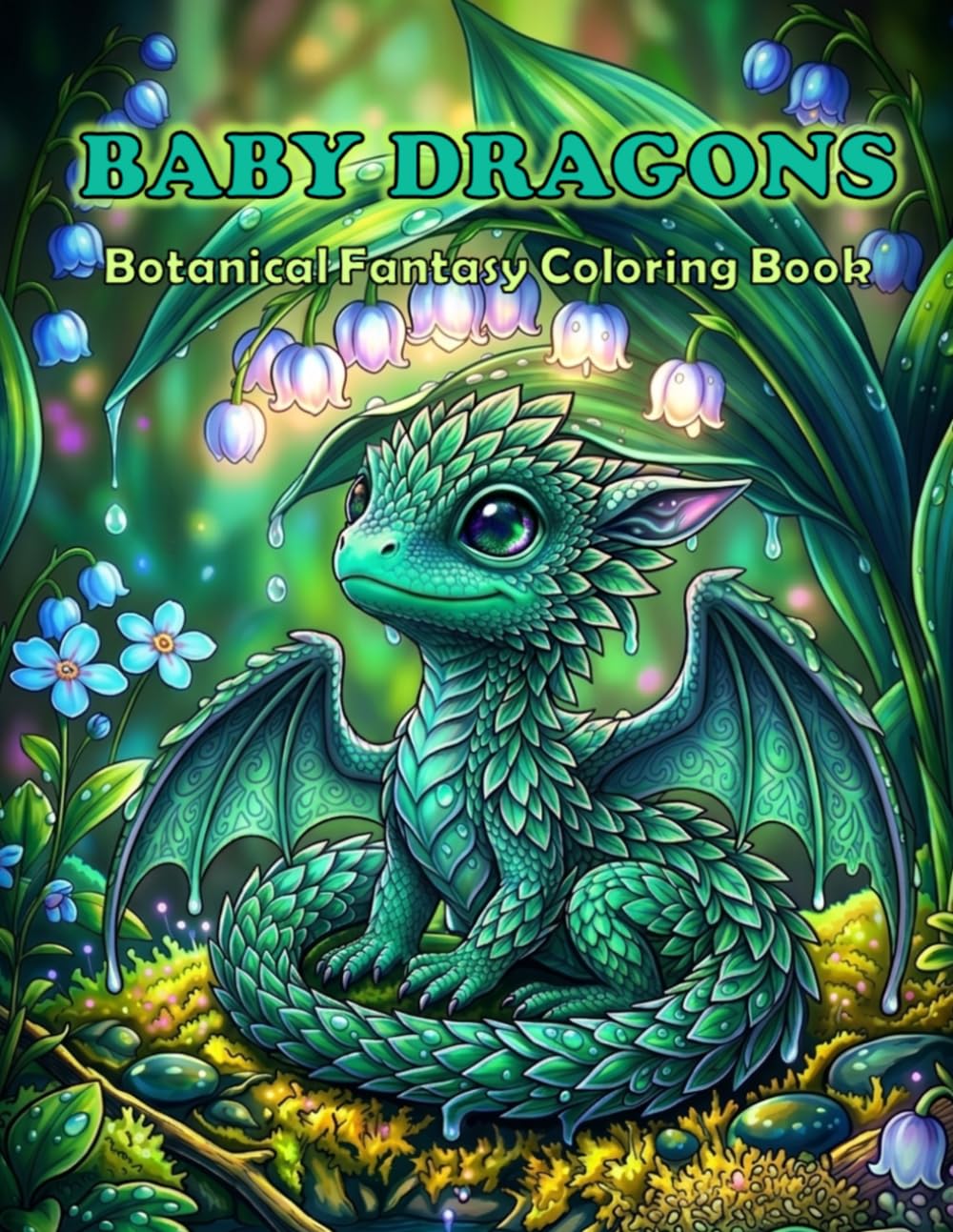 BABY DRAGONS: Botanical Fantasy Coloring Book. Playful, Sweet and Whimsical Scenes | 8.5 x 11 inches, 30+ Illustrations| Great gift for mindfulness and relaxation...