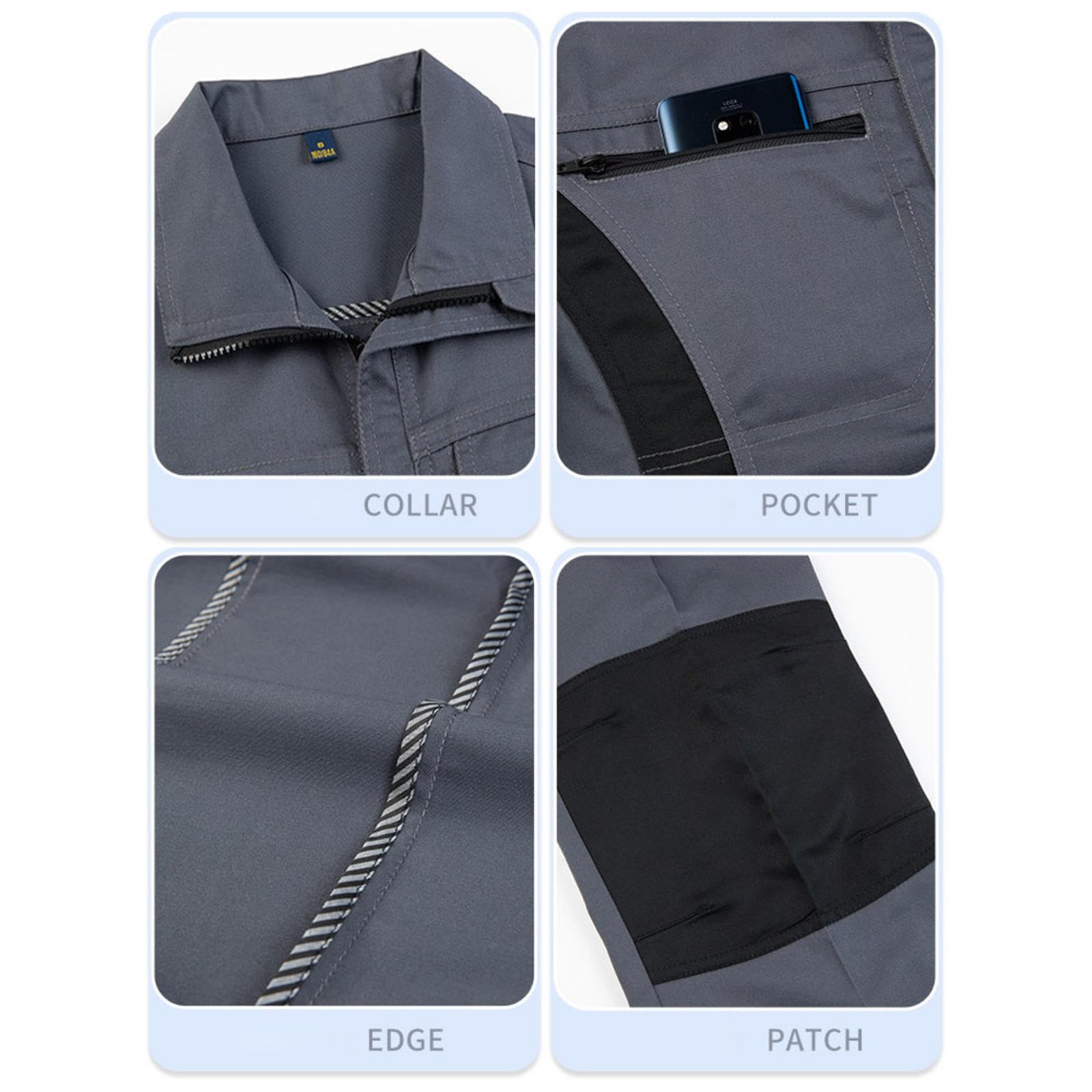 Personalizzato da Uomo Uniforme Resistente all'Usura Primavera Autunno Riparazione Meccanica Abbigliamento da Lavoro Officina Tuta da Fabbrica Giacca