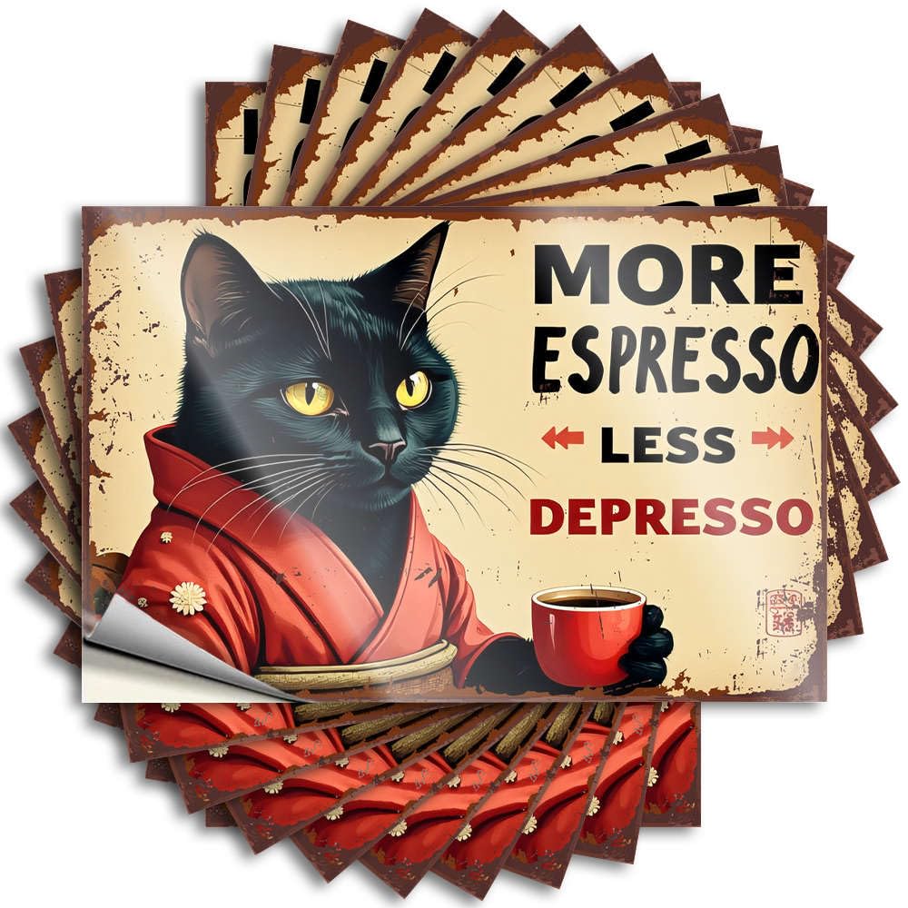 Decal Heavy, Christmas Case More Espresso, Less Depresso | Spring Porch Decor(12X18CM)