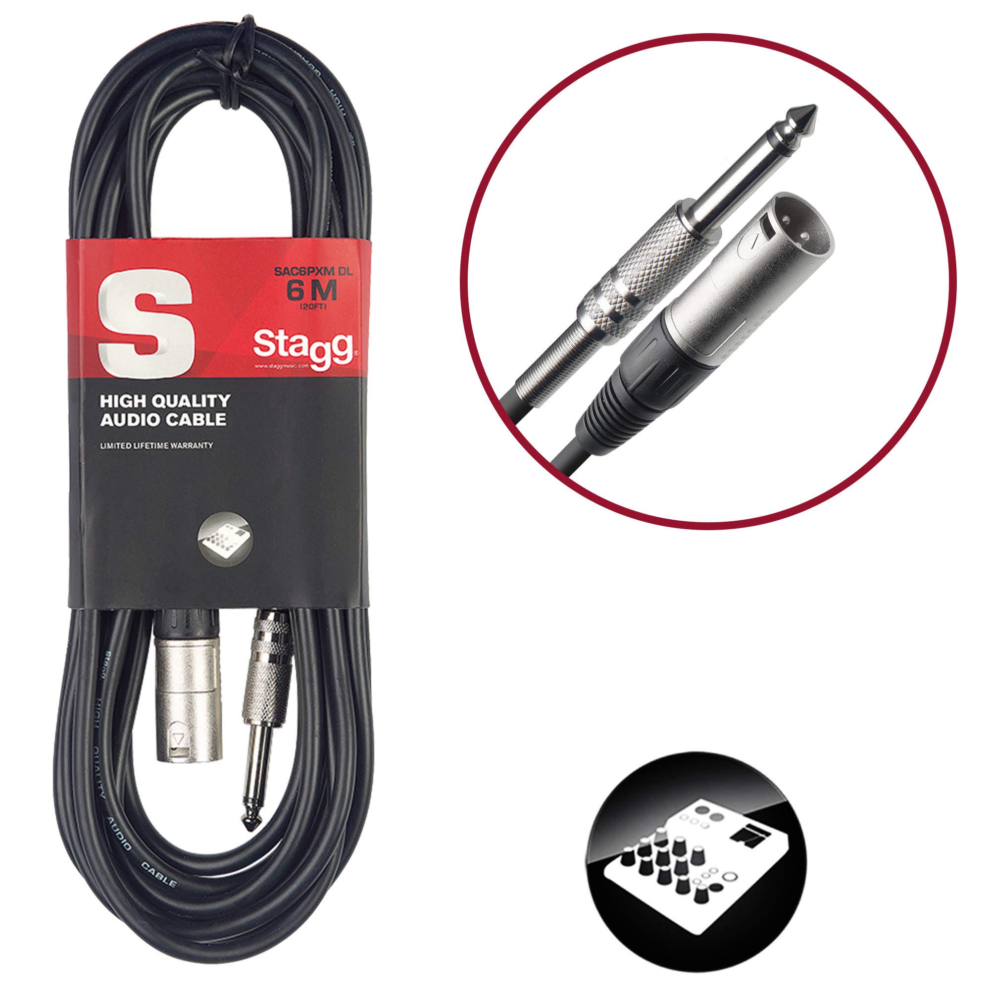 Behringer Powerplay P1 Personal In-Ear Monitor Amplifier & Stagg Deluxe Audiokabel, S-Series, 6 m (6.10 Meters Klinke auf XLR)