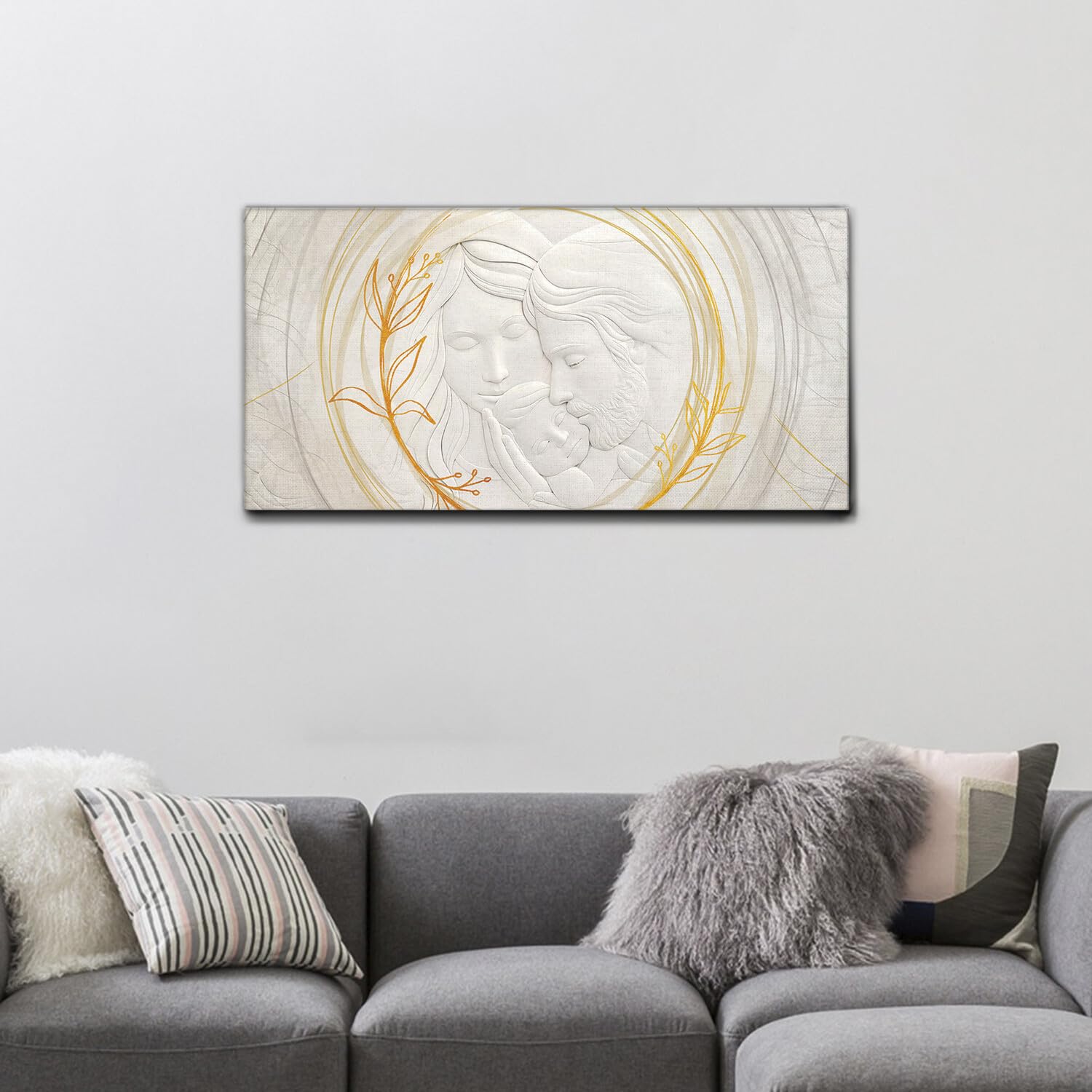 Van Gogh Poster Cuadro Religioso - Ángel Y Niño En El Campo - Cuadro - Lona Telar Premium Alto Espesor - 50x50 Cuadros Flores