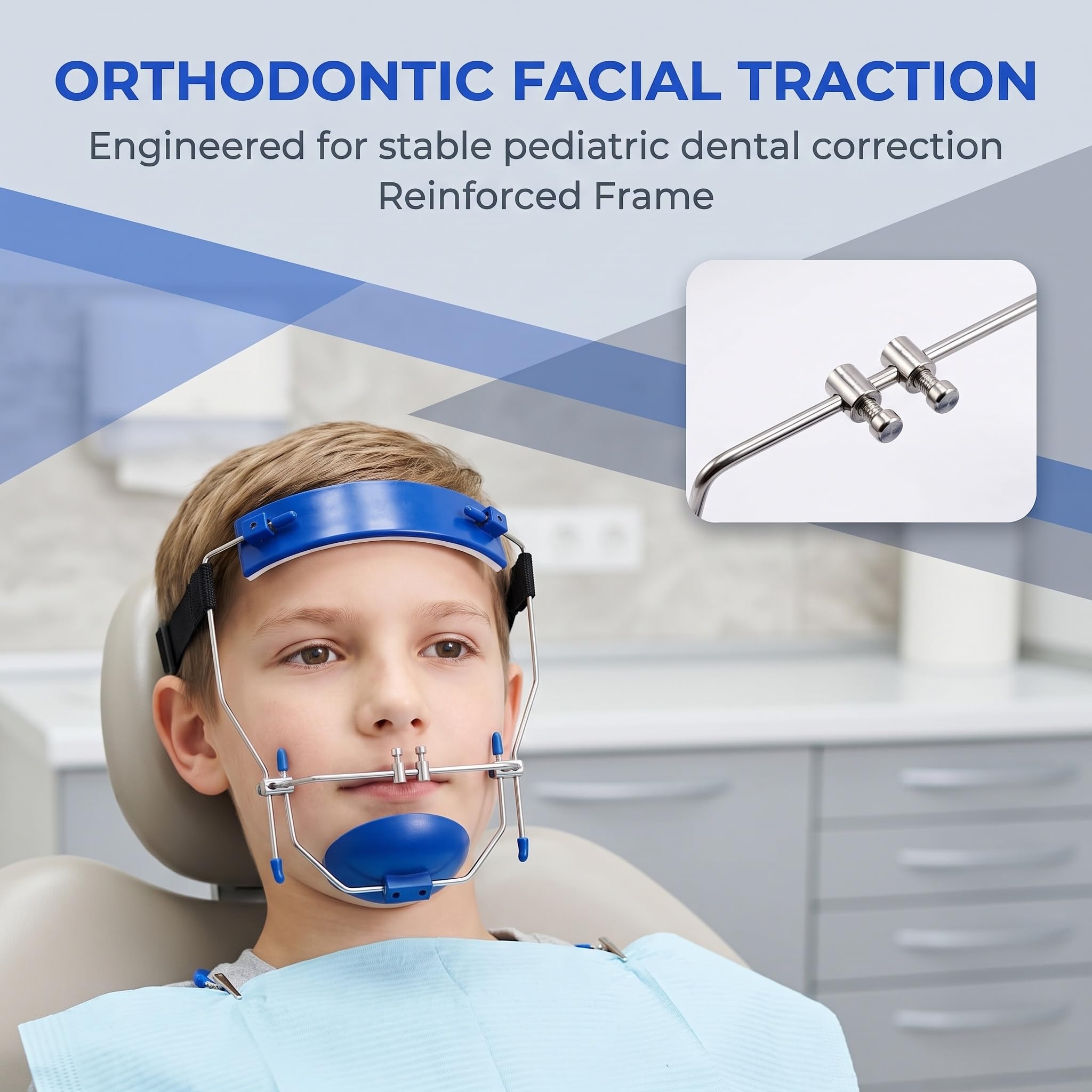 Appareil Orthodontique Dentaire À Traction Inversée Réglable Bleu