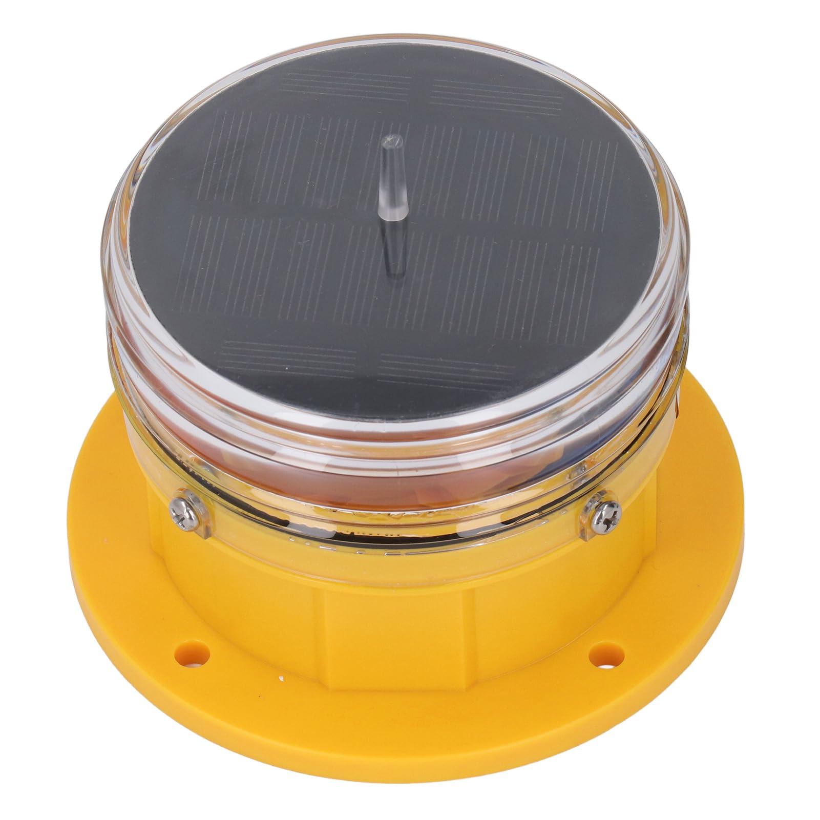 Faro Solare di Segnalazione, Luce di Navigazione LED Gialla 360 | Luce di navigazione solare, visibile a 2,5 nm, con base di montaggio, per banchina e barca