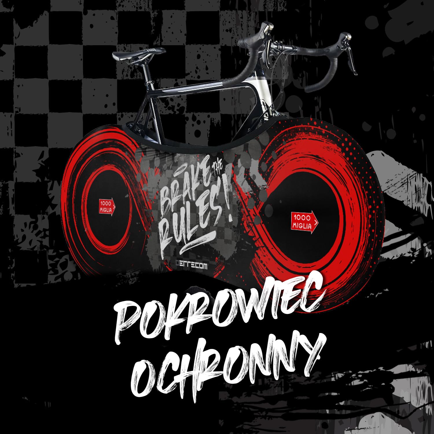 ERRECOM 1000 Miglia Zestaw do Czyszczenia Rowerów: JET GUN PRO+ Przenośna Myjka Ciśnieniowa ze Zbiornikiem na Wodę 8 L, BKR 1101 Środek Czyszczący do Rowerów 1L, Bike Cover Pokrowiec na Rower