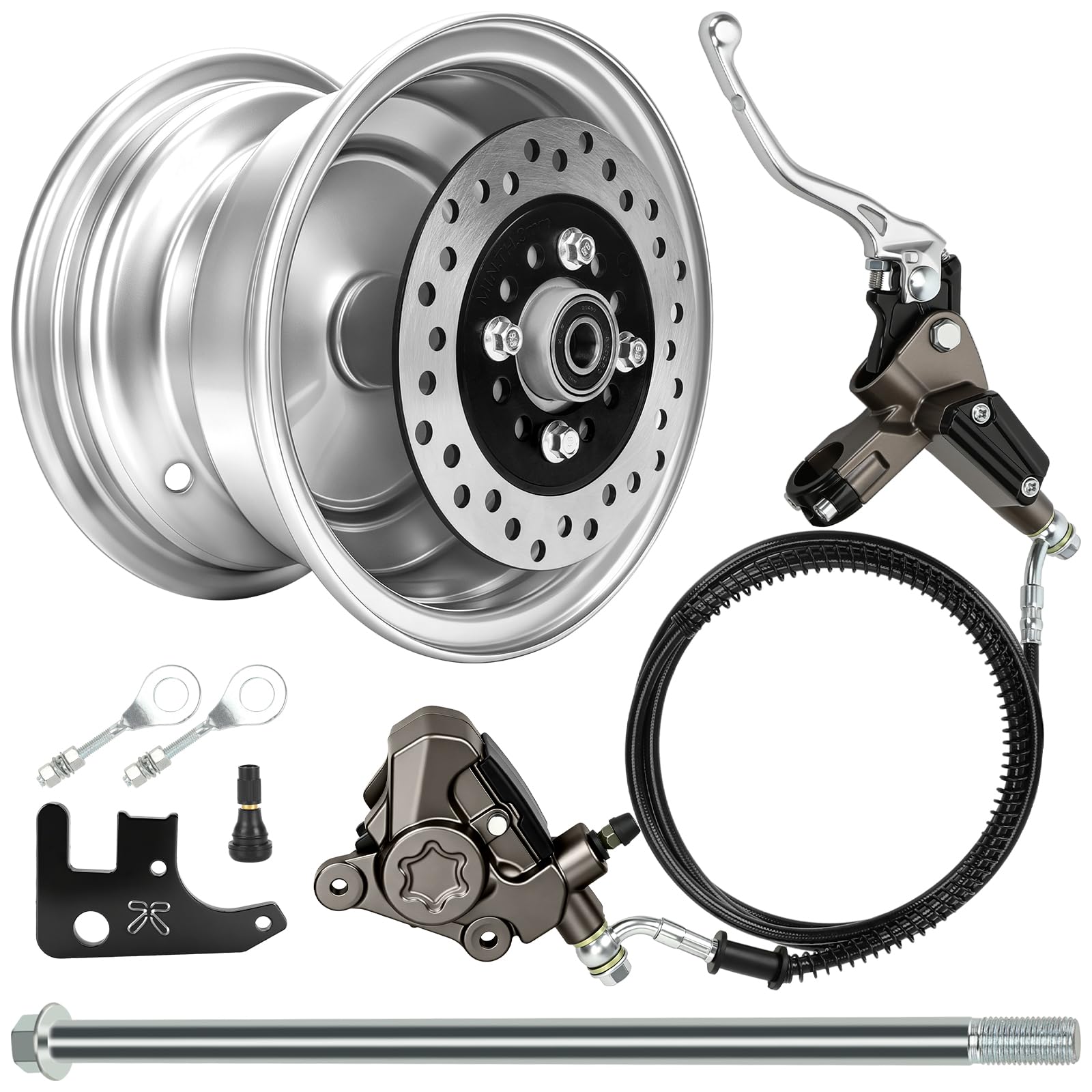 Photo 1 of RZEOZU Mini Bike Drum to Hydraulic Disc Brakes Kit 8" Wheel Rim for CT200U