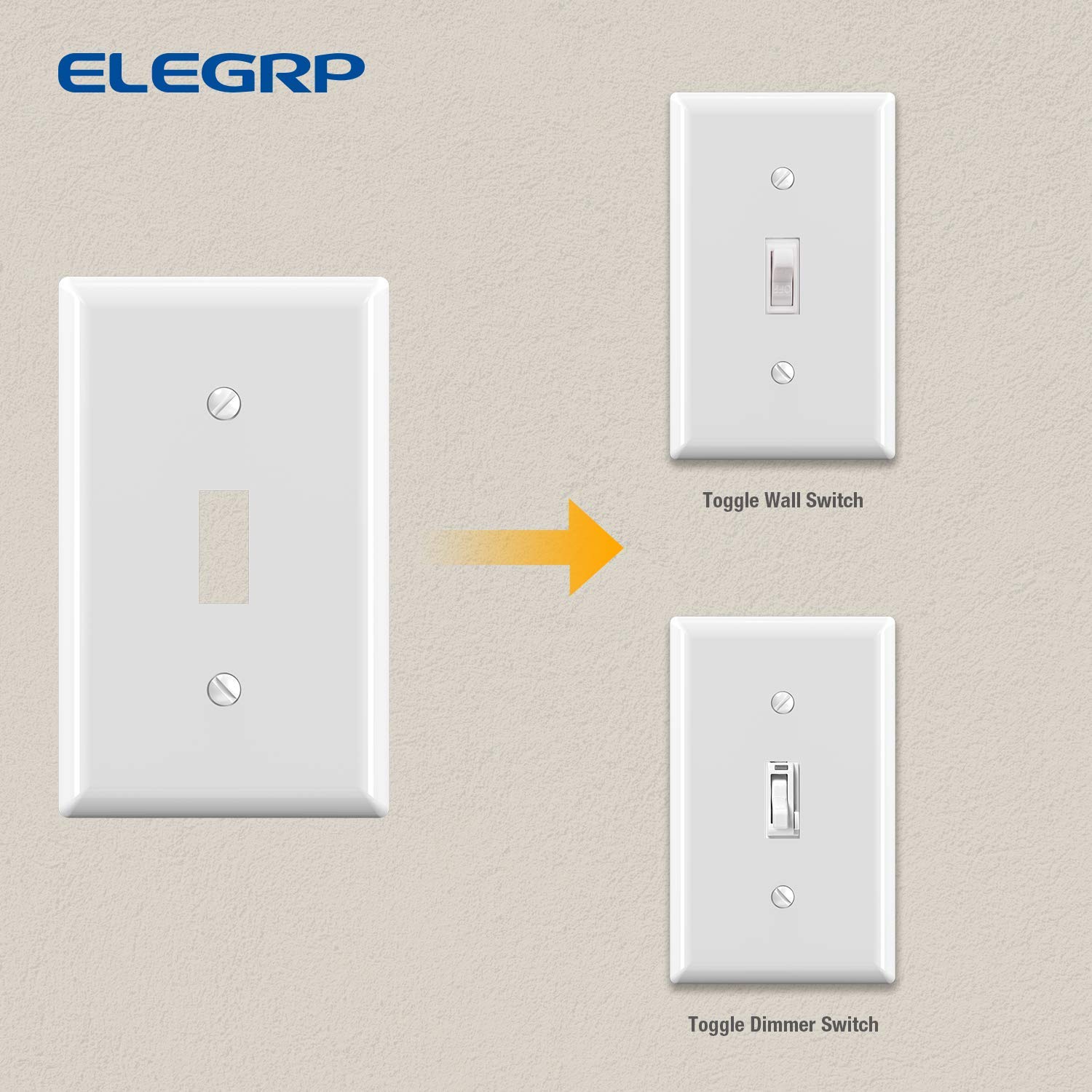 Replace Wall Switches - Durable Polycarbonate Plates -4