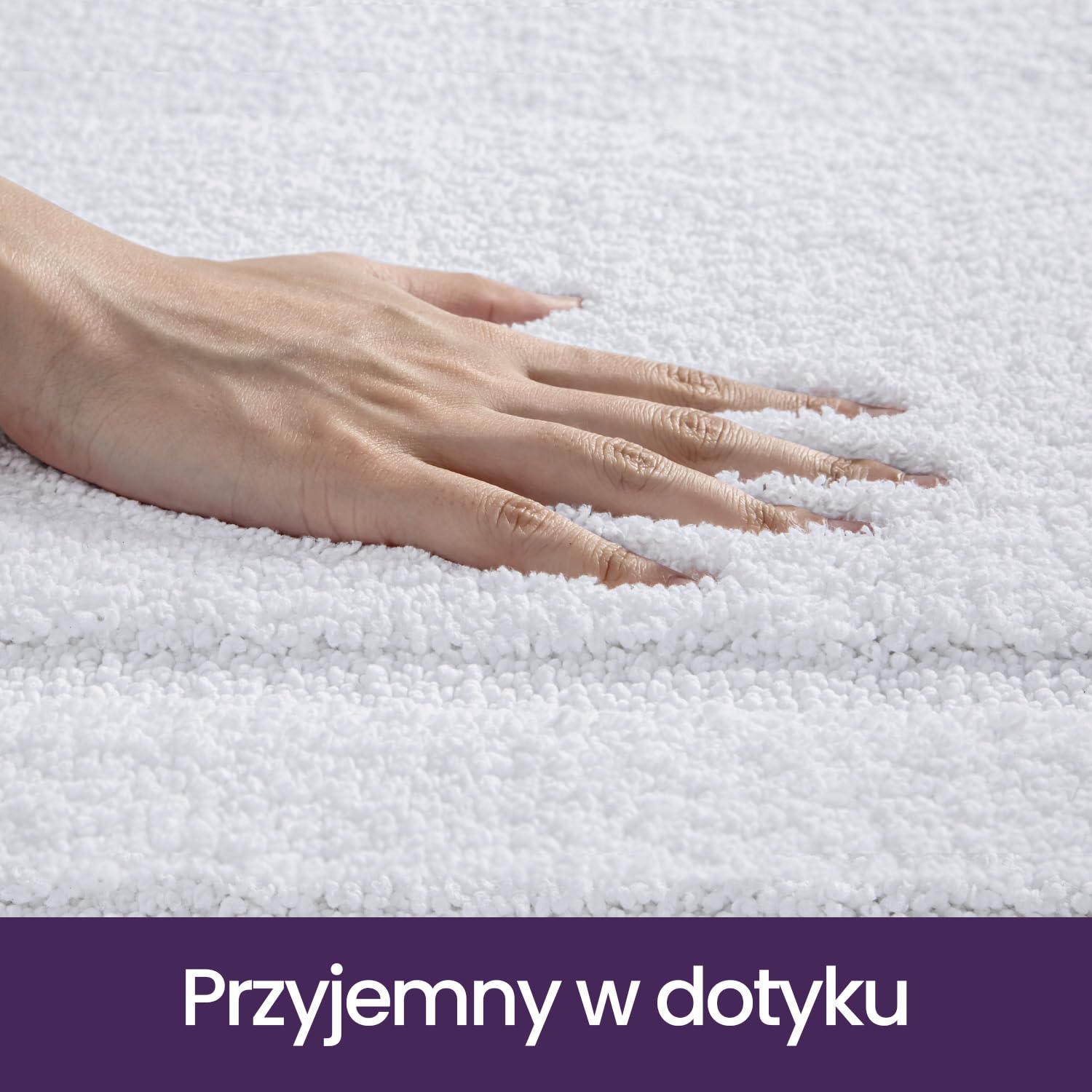 DEXI Mata łazienkowa, antypoślizgowa, nadaje się do prania w pralce, bardzo chłonna, z mikrofibry, na podłogę w łazience, prysznicu, wannie, 60 x 110 cm, biała