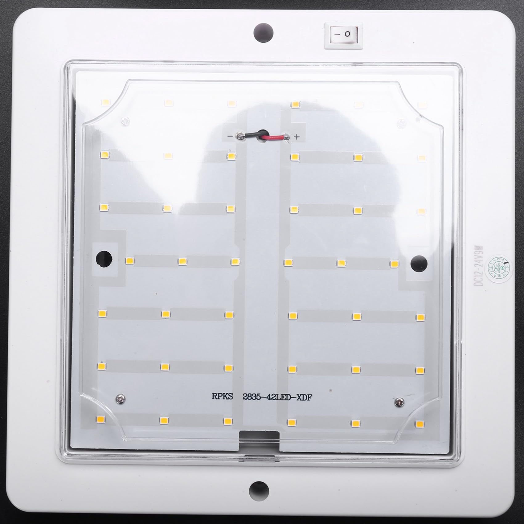 5X Caravane de Voiture 9W 12V RV Une Mené la Lampe IntéRieure de Plafonnier de Toit de Lumière IntéRieure de Lumière Chaude