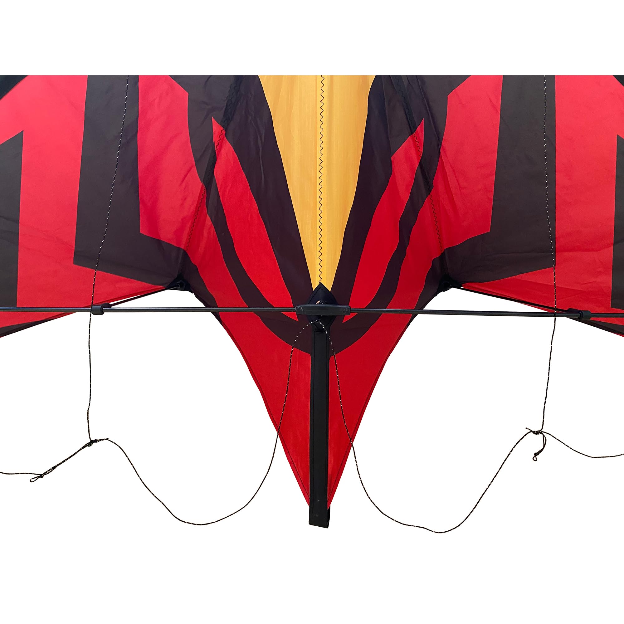 Cerf-volant acrobatique double ligne, design rouge et noir, envergure de 154,9 cm, cerf-volant de sport de plein air pour adultes, polyester indéchirable, facile à voler pour s'amuser à la plage en